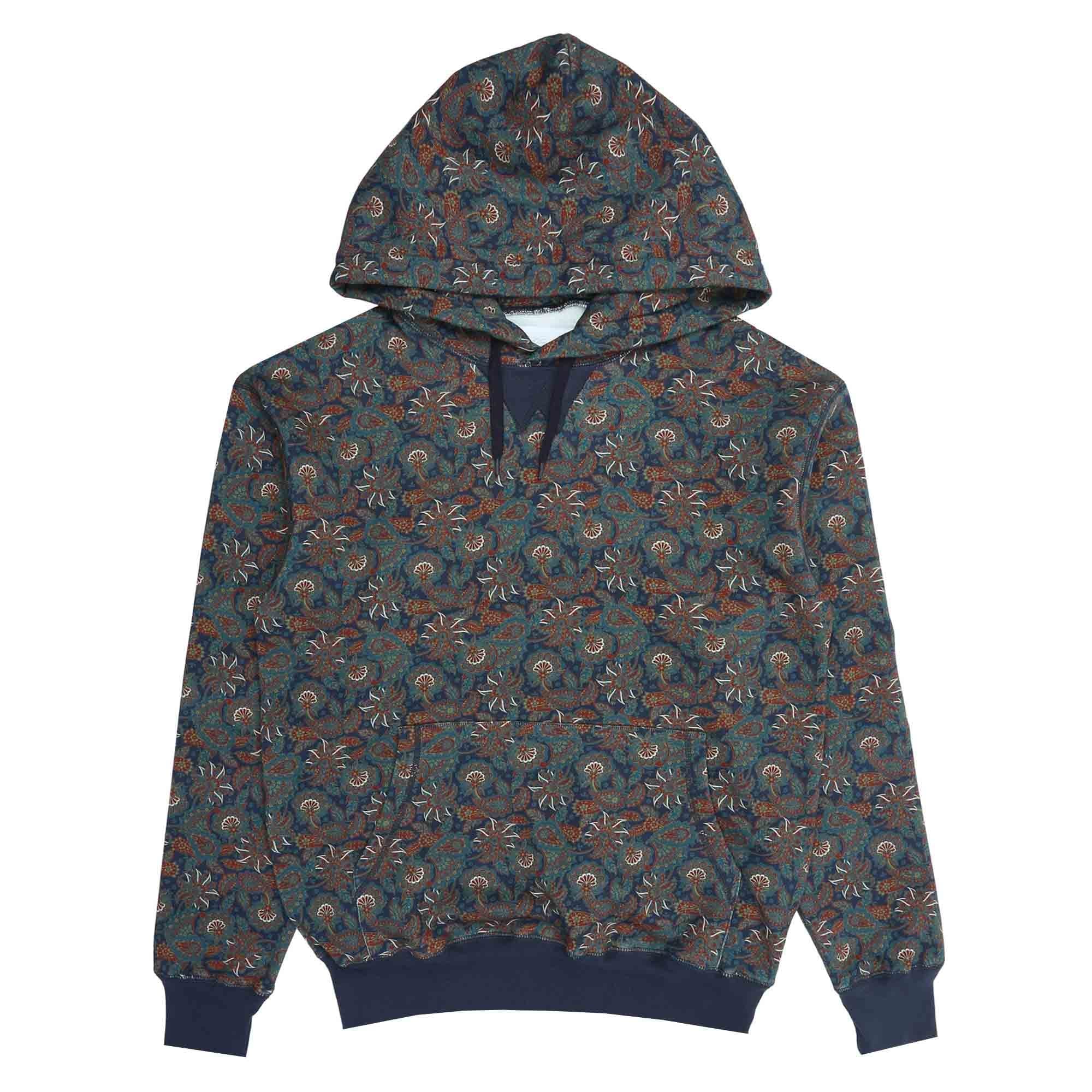 Whimsy Paisley Hoodie - Navy