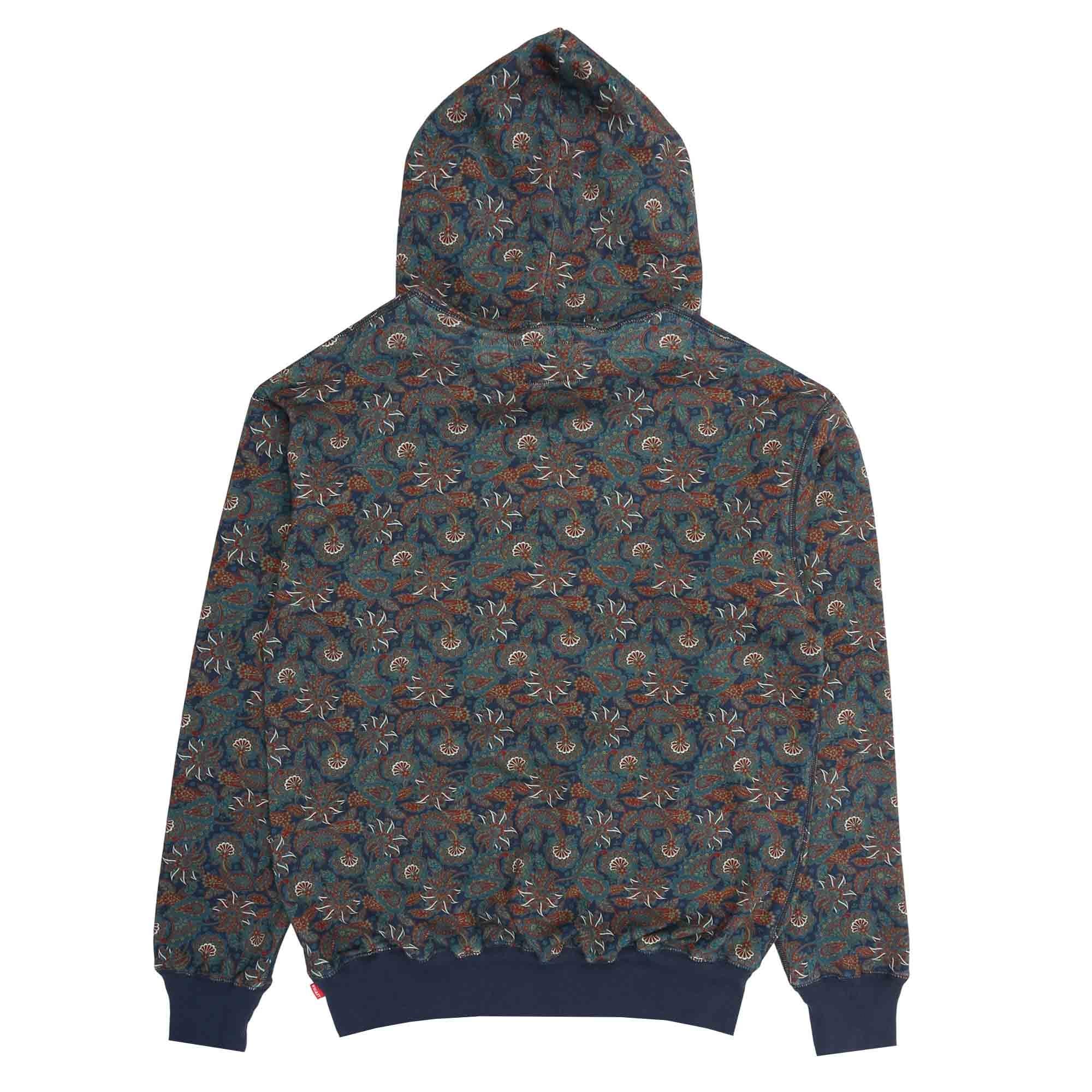 Whimsy Paisley Hoodie - Navy