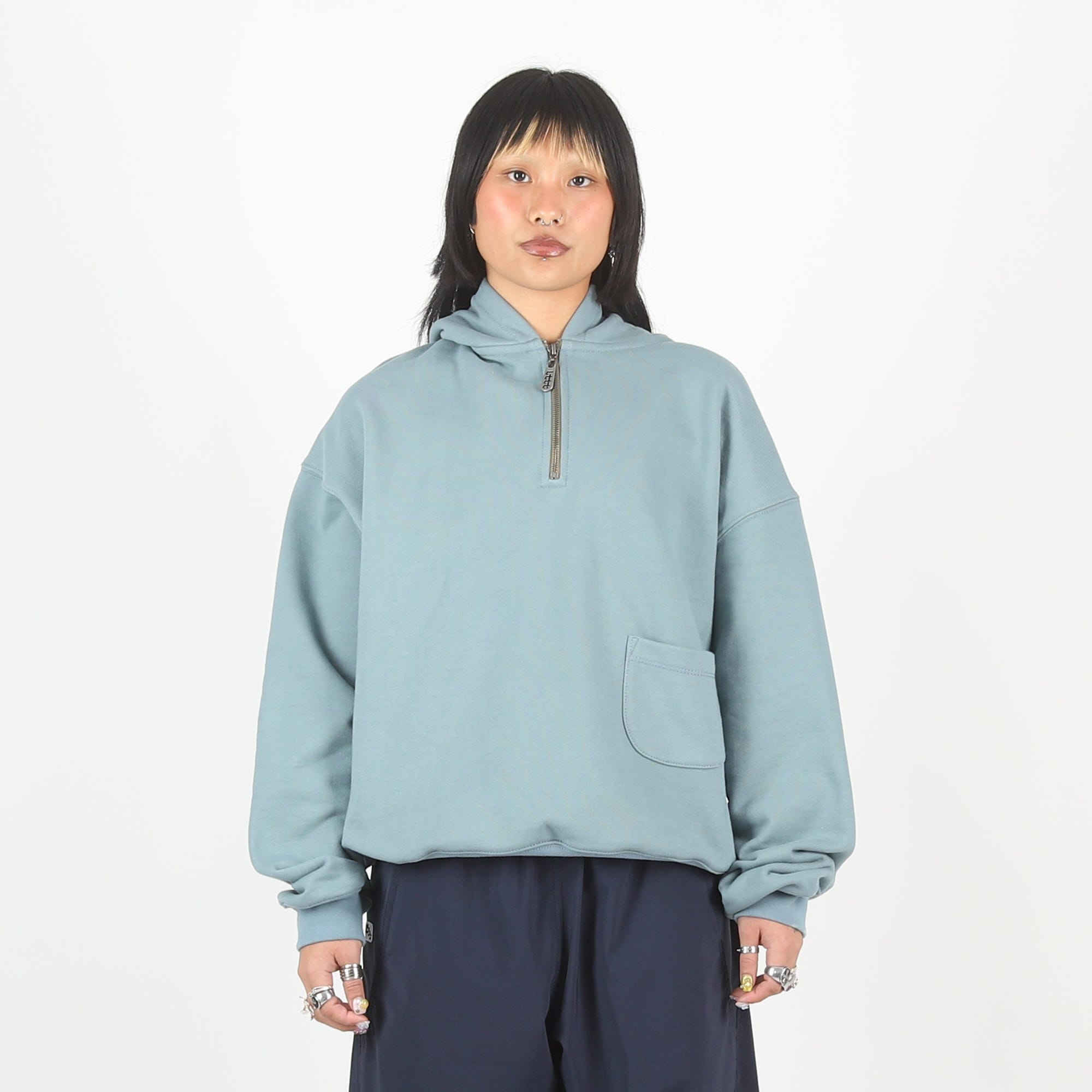 Lttt 1/3 Zip Hoodie - Pond Water