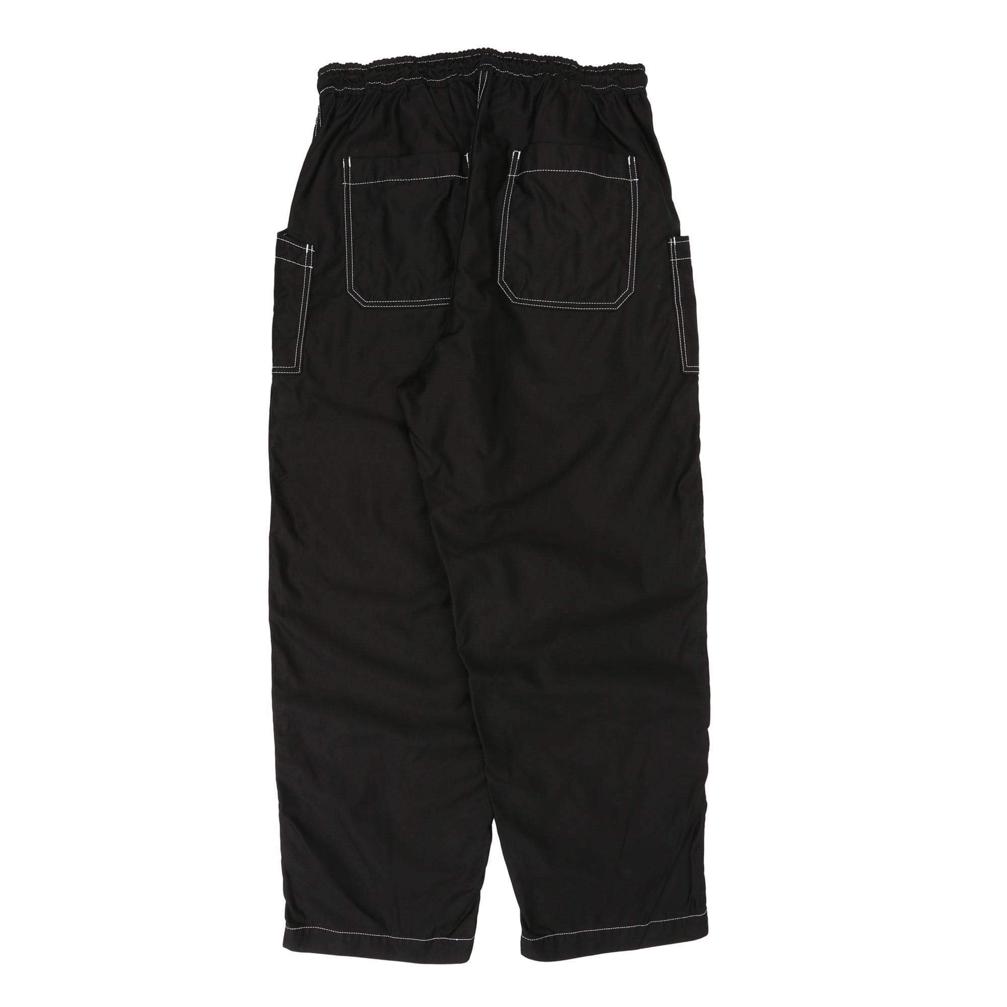 CDG HOMME Cotton Satin Garment Treated Pants - Black