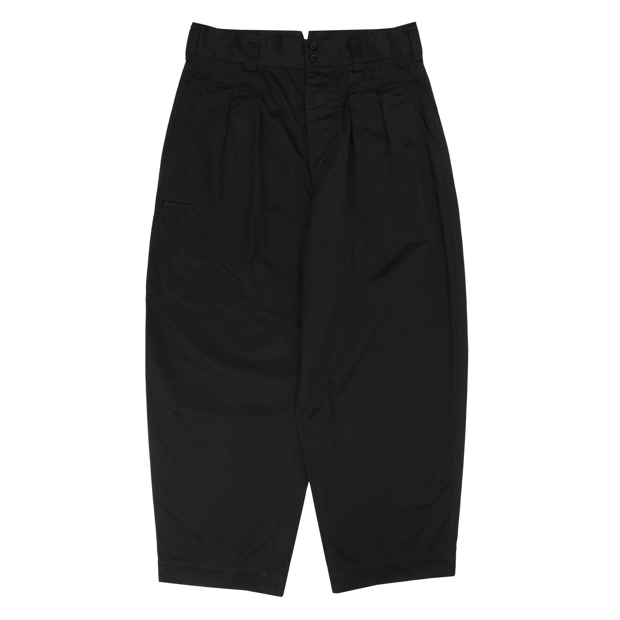 CDG HOMME Polyester Serge Garment Dyed Pants - Black