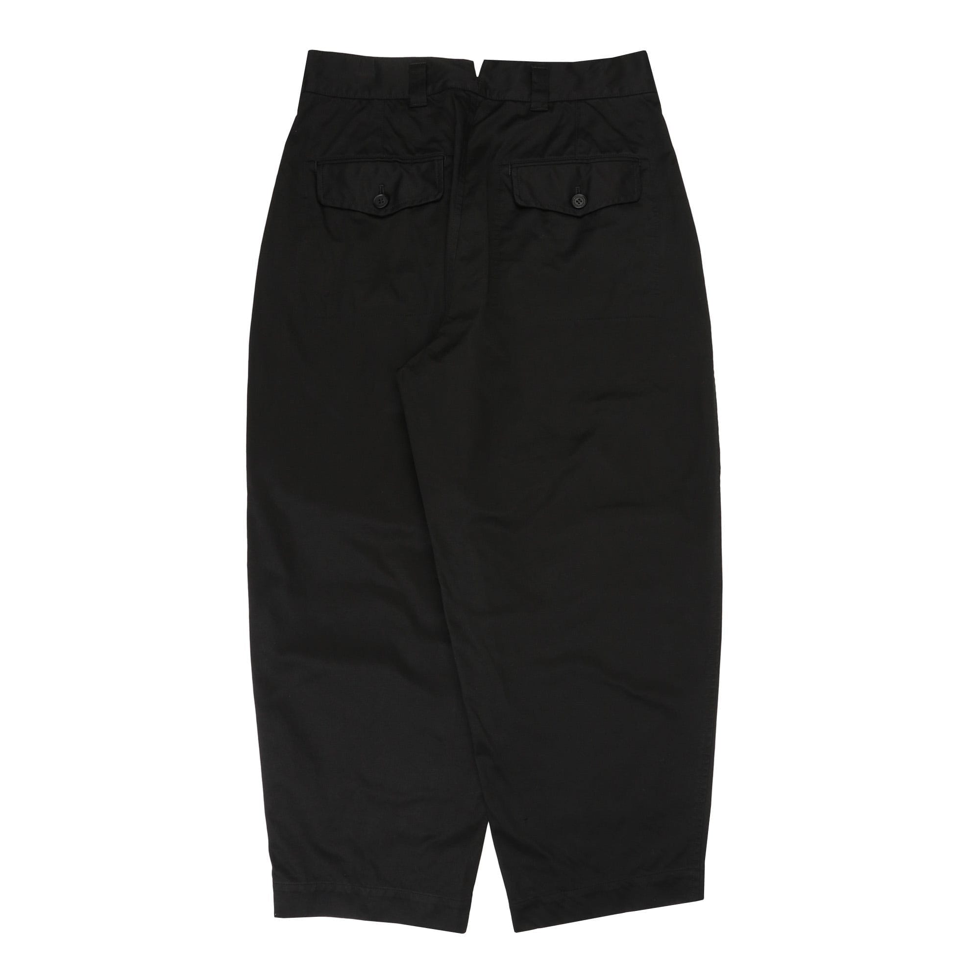 CDG HOMME Polyester Serge Garment Dyed Pants - Black
