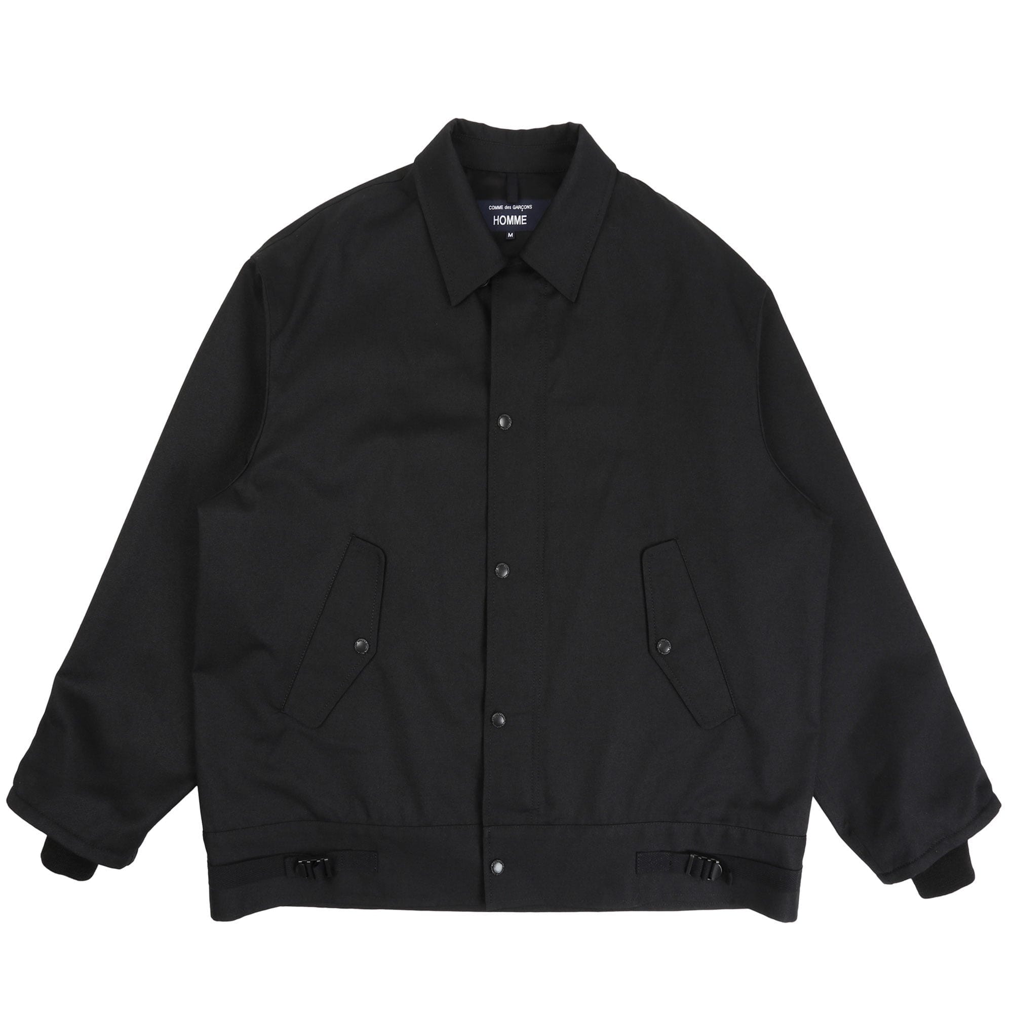 CDG HOMME Wool Polyester Twill Jacket - Black