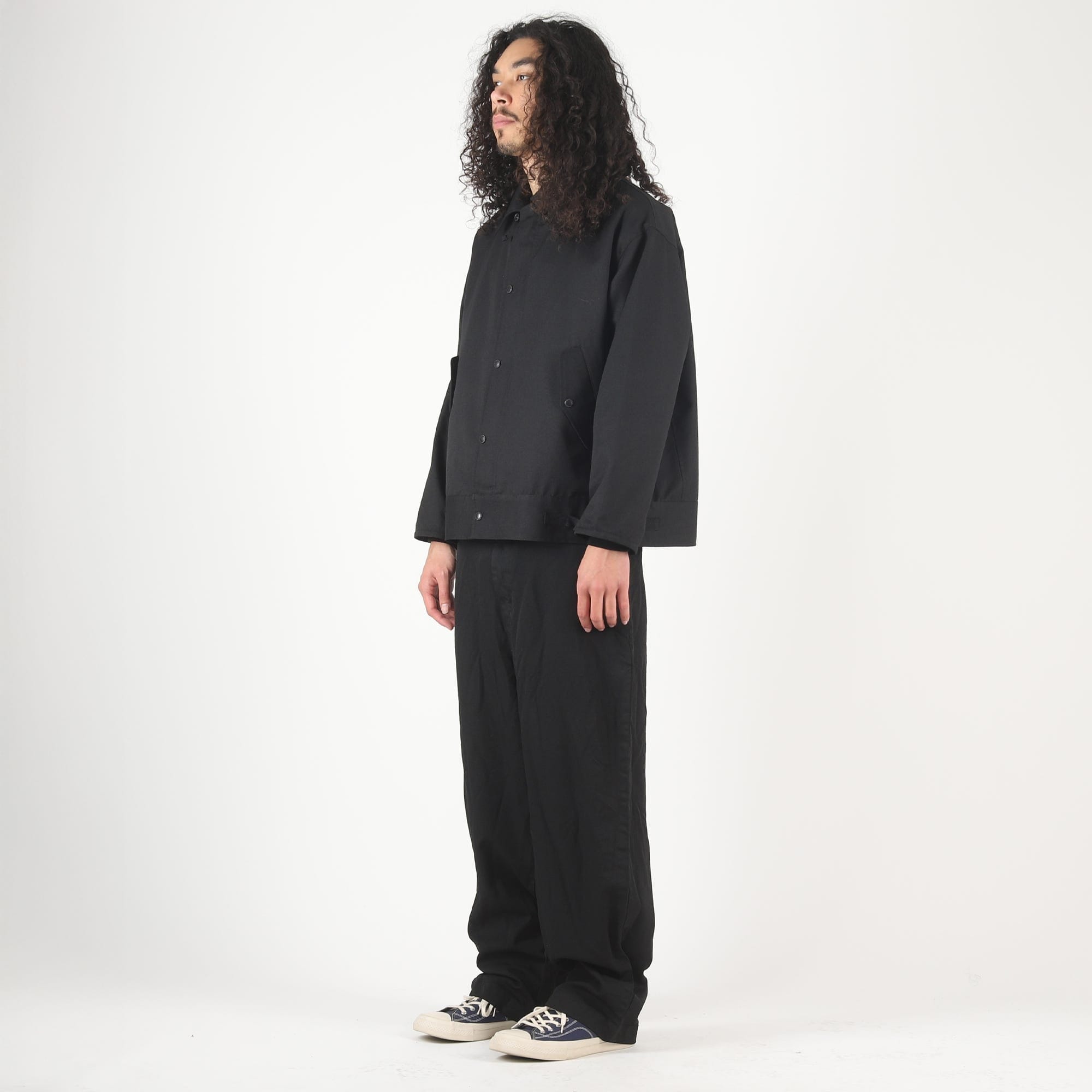 CDG HOMME Wool Polyester Twill Jacket - Black