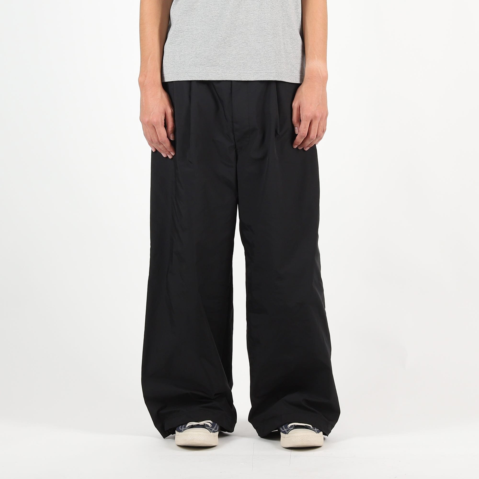 Comme Des Garcons Polyester Twill Mesh Pant - Black