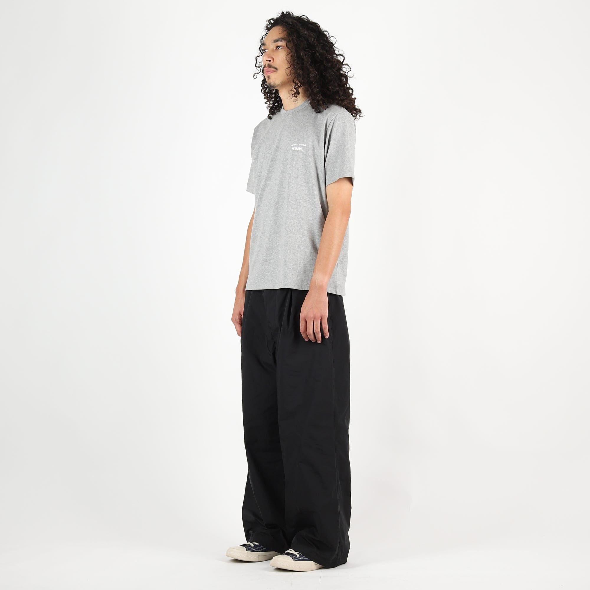 Comme Des Garcons Polyester Twill Mesh Pant - Black
