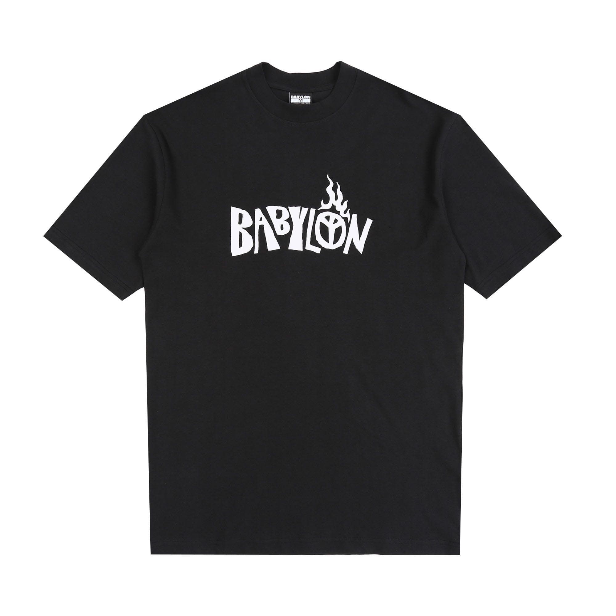 Babylon Burning Palm T-Shirt - Black