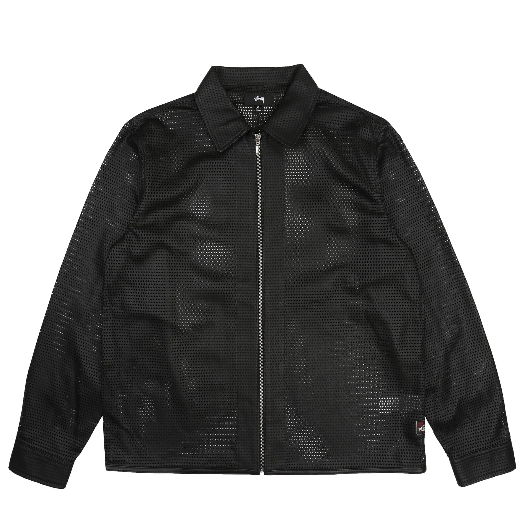 Stussy ZIP SHIRT PERFORATED LEATHER
