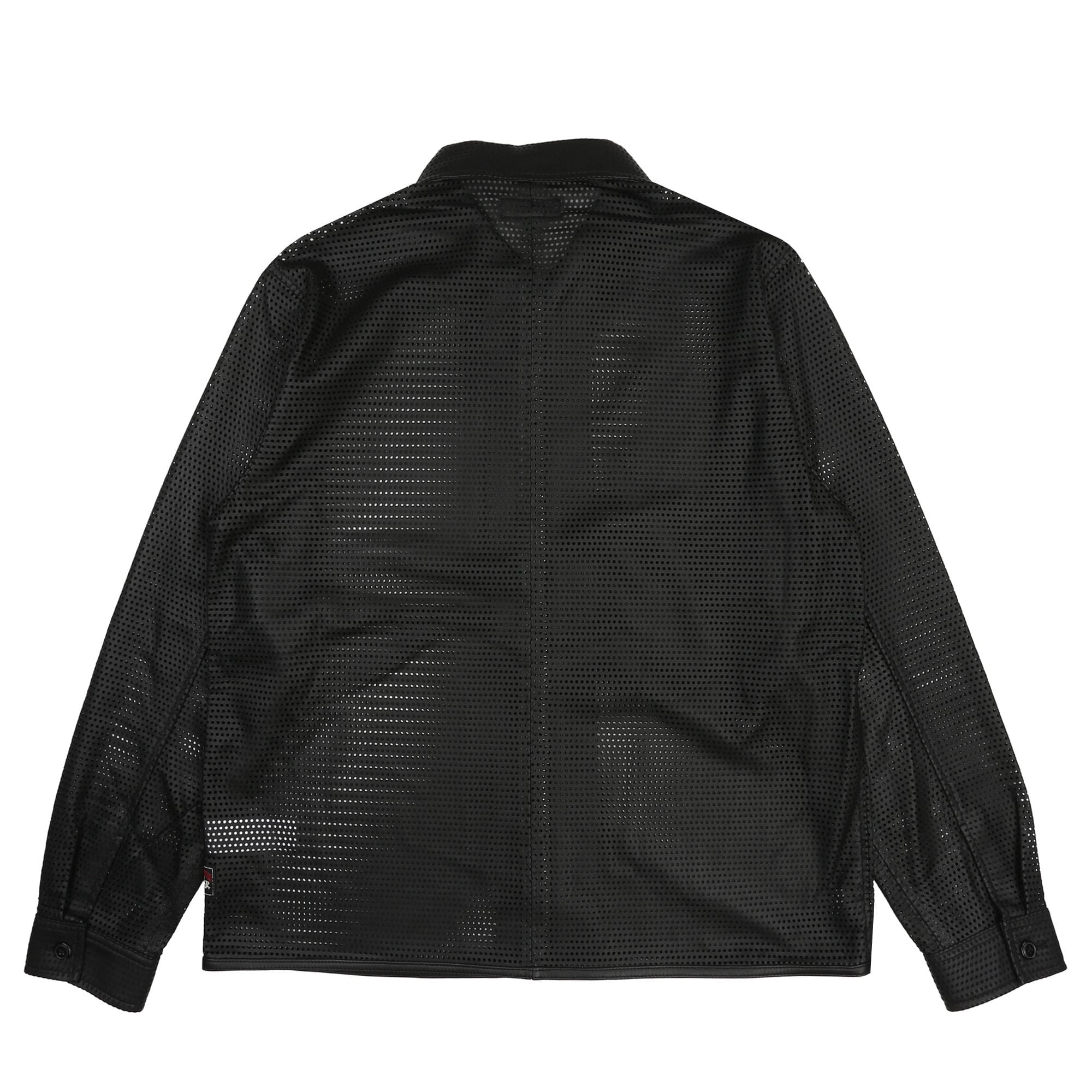 Stussy ZIP SHIRT PERFORATED LEATHER