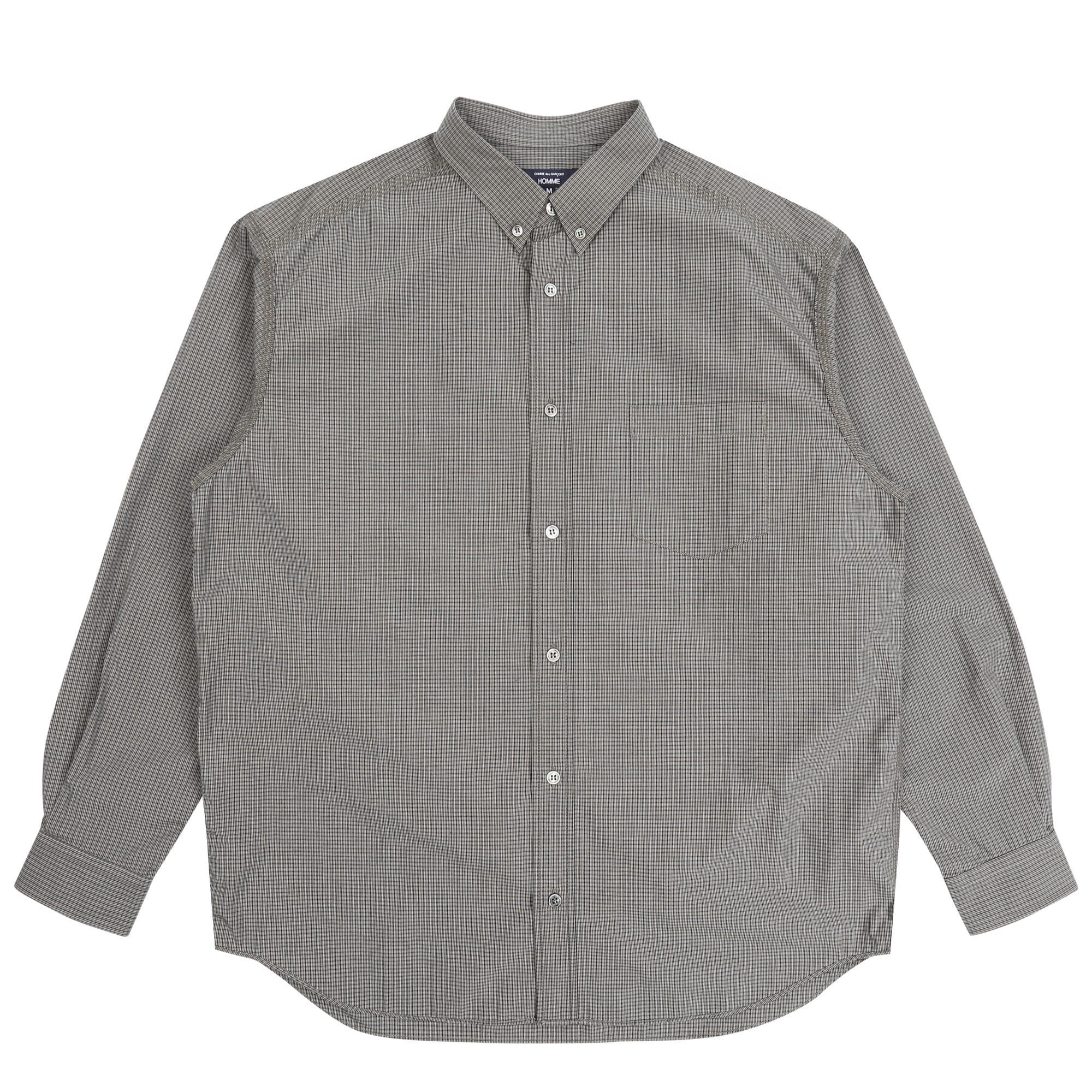 CDG HOMME Cotton Check Shirt - Brown