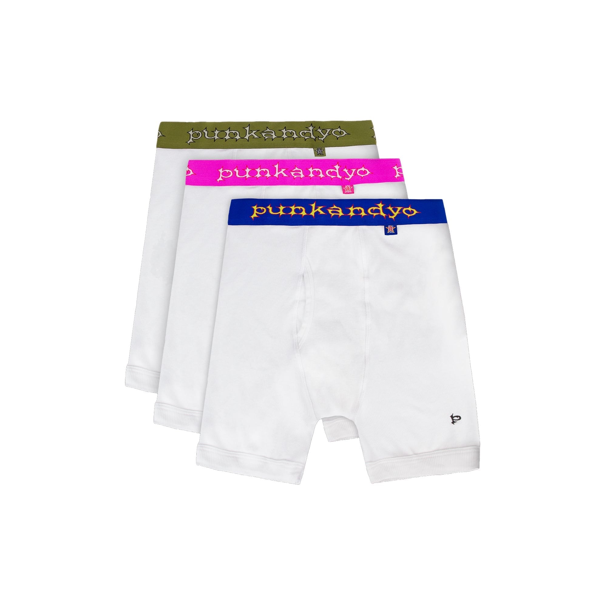 Punkandyo Coloured Boxers (3 Pack) - White