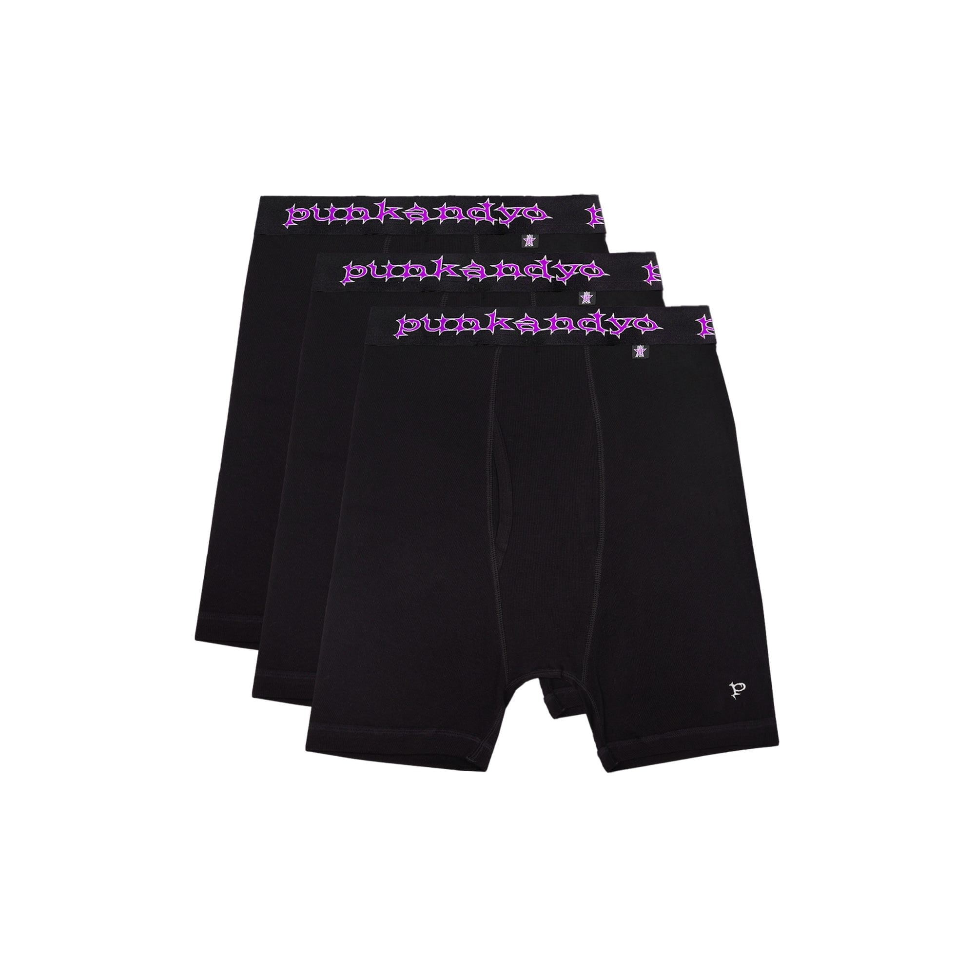Punkandyo Boxers (3 Pack) - Purple/Black