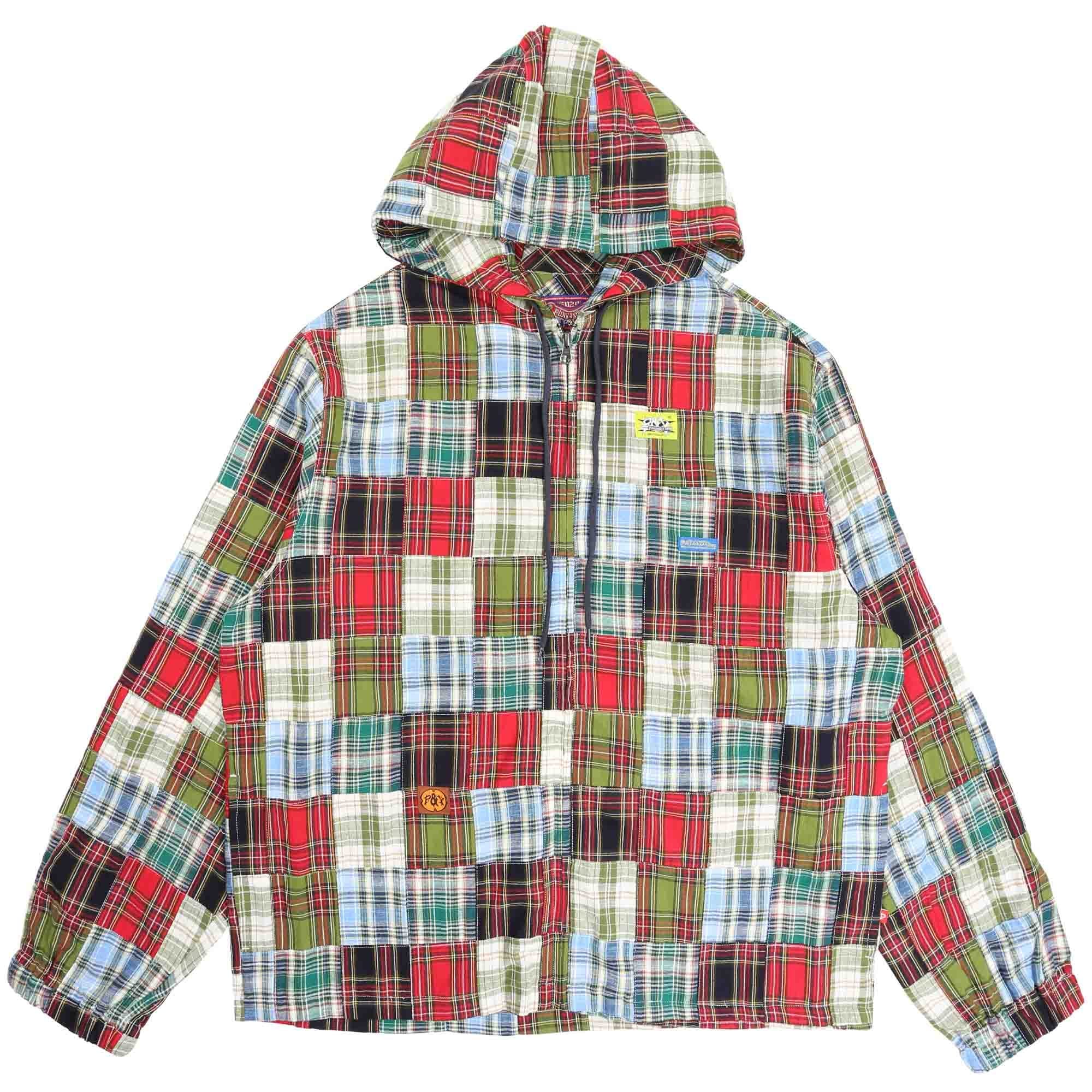 Punkandyo Plaid Zip Hoodie - Multi