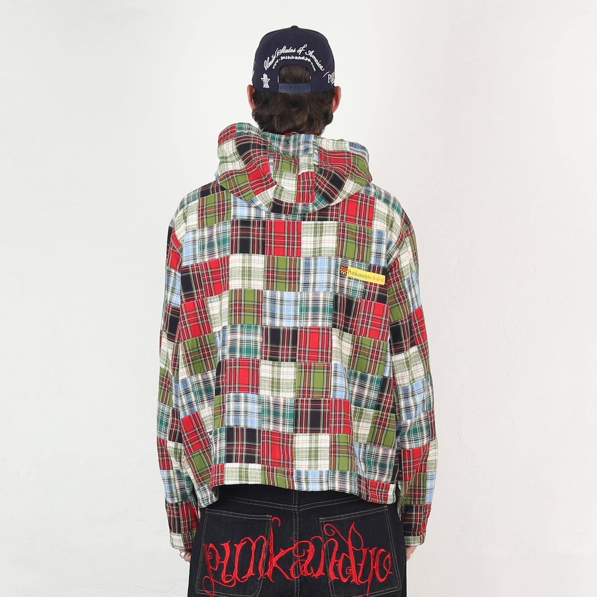 Punkandyo Plaid Zip Hoodie - Multi