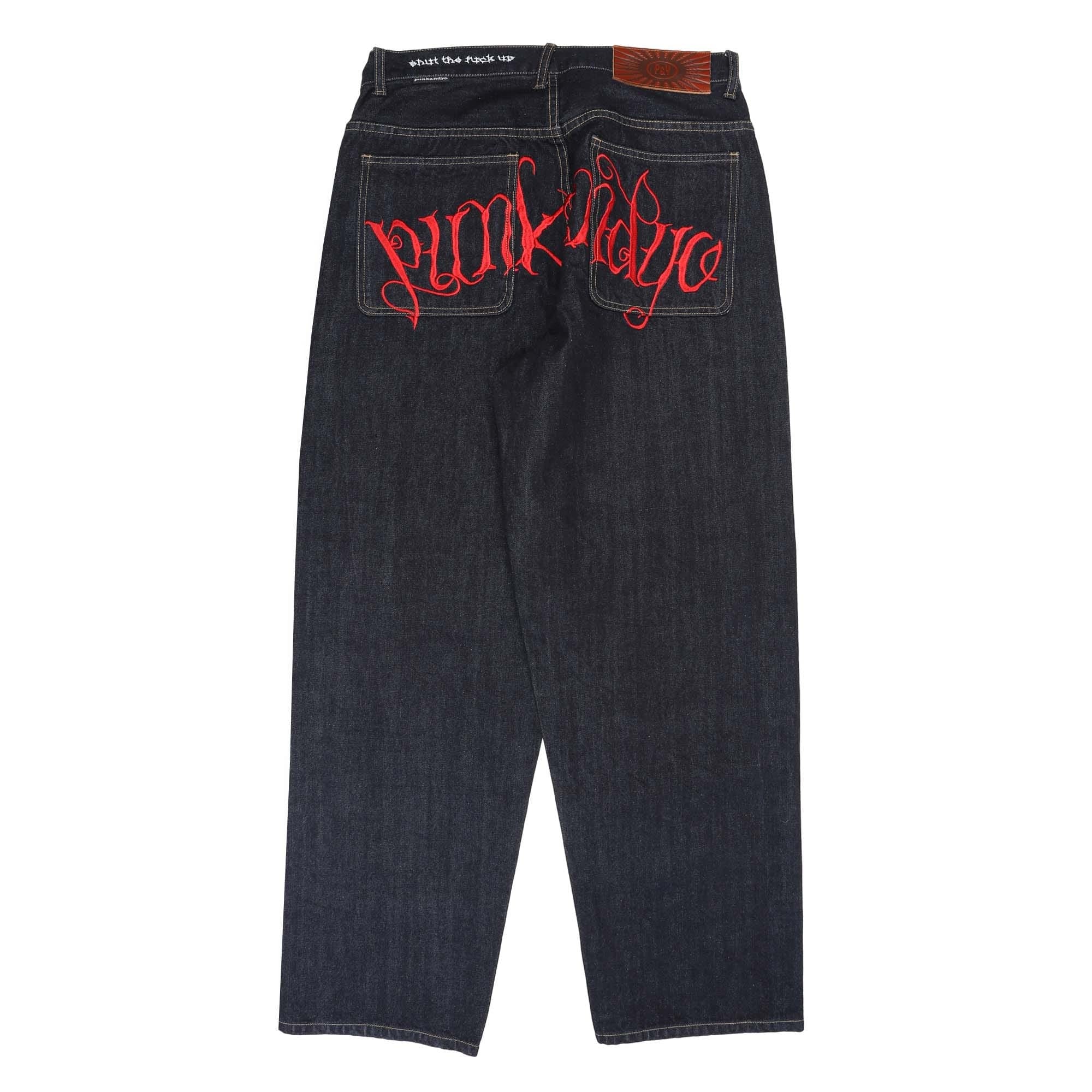 Punkandyo Red STFU Jeans - Indigo