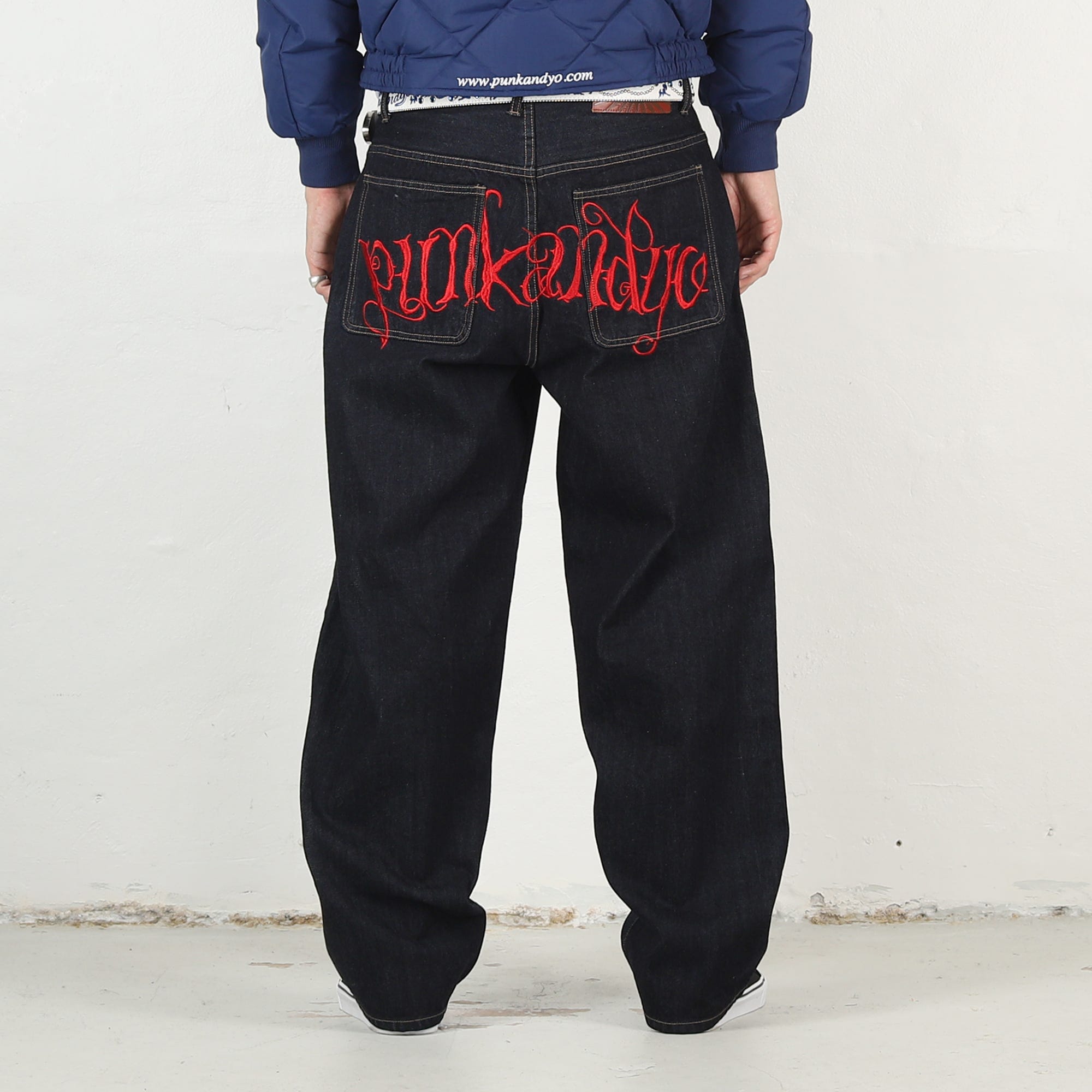 Punkandyo Red STFU Jeans - Indigo