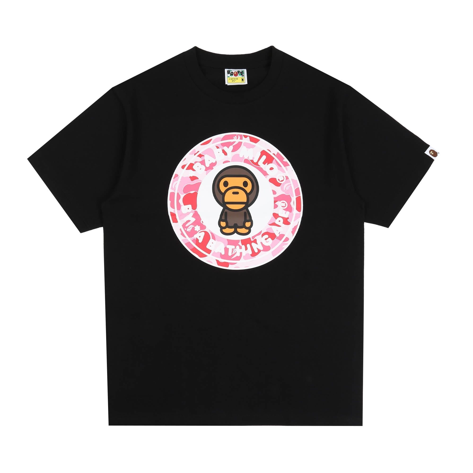 BAPE Abc Camo Milo Busy Works Tee - Black/Pink
