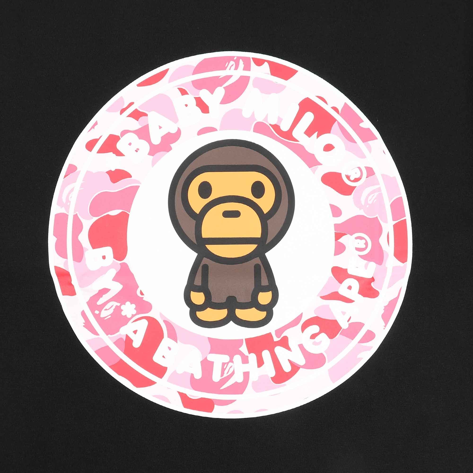 BAPE Abc Camo Milo Busy Works Tee - Black/Pink