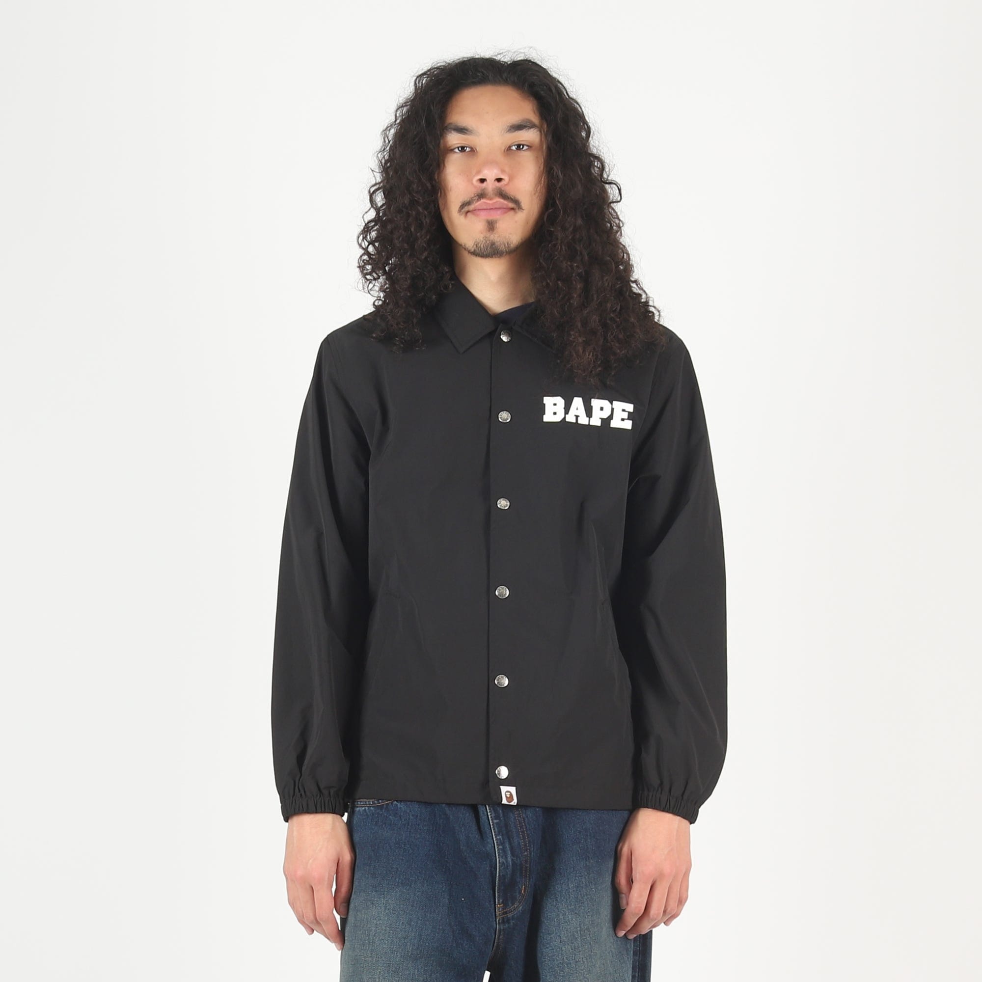 BAPE College Coach Jacket - Black