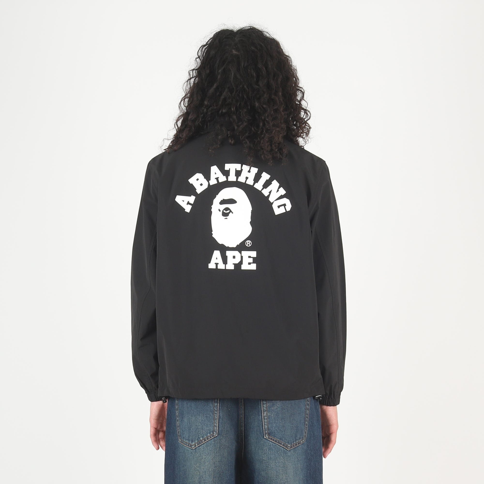 BAPE College Coach Jacket - Black