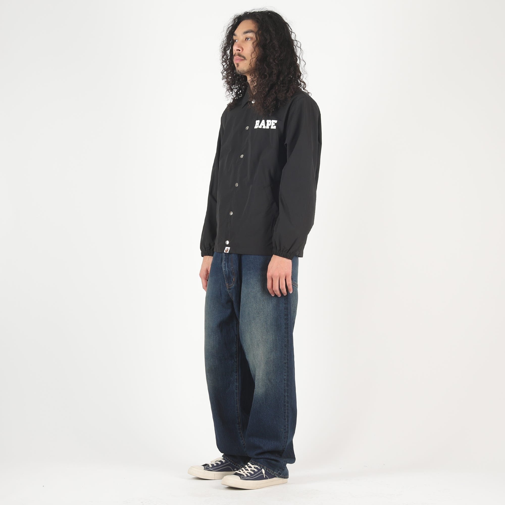 BAPE College Coach Jacket - Black