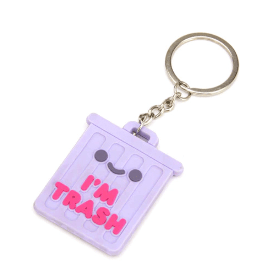100% Soft I'm Trash PVC Keychain