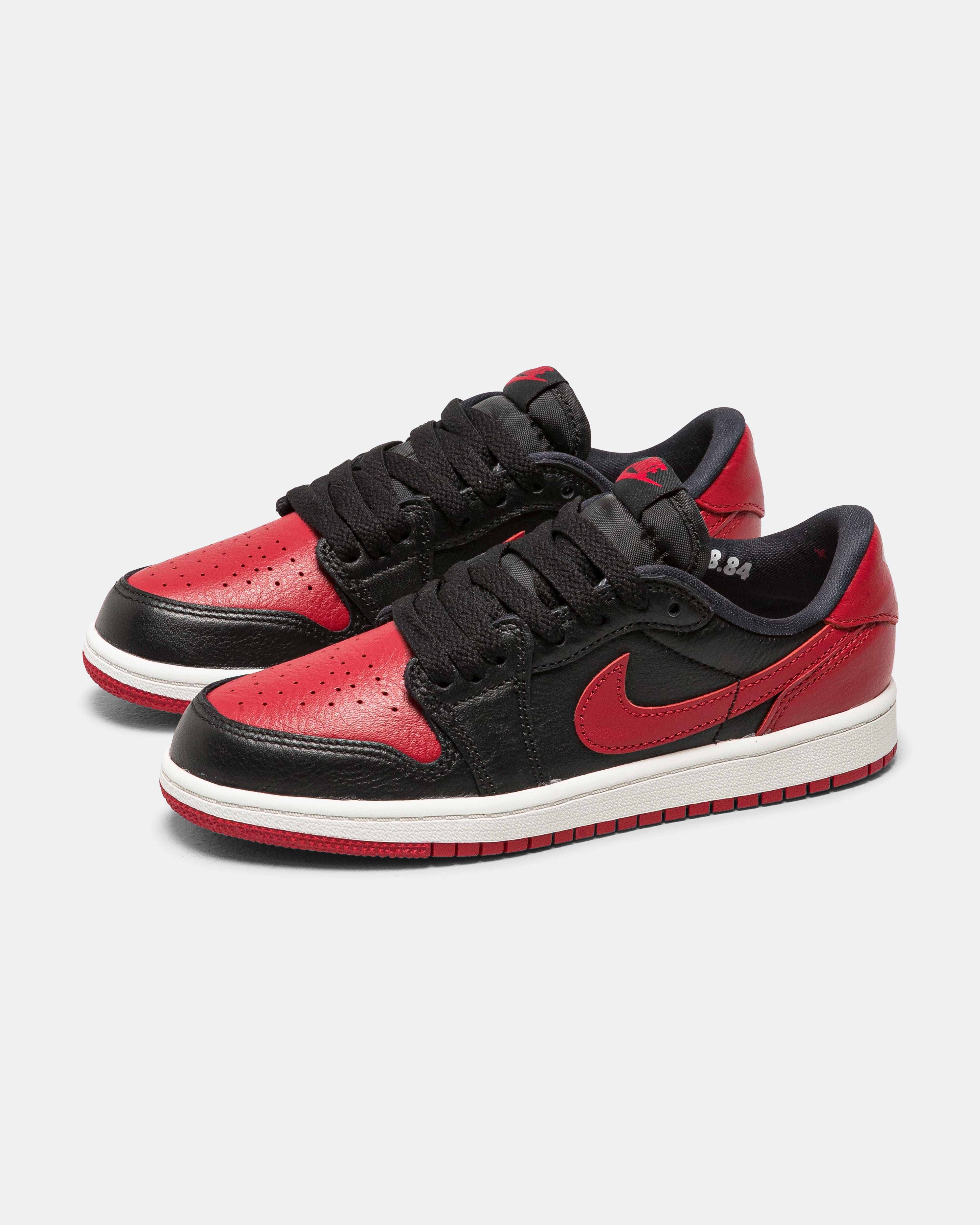 Air Jordan 1 Retro Low OG (PS) - Black/Black-Varsity Red-Summit White