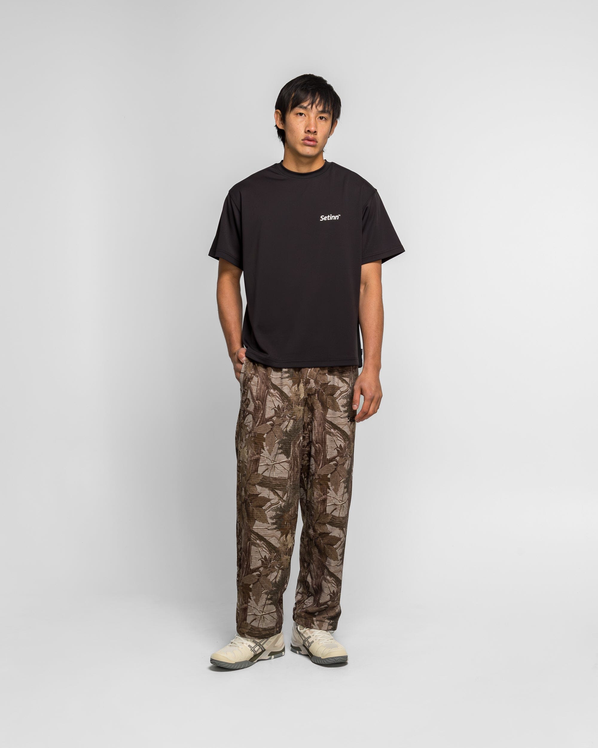 Setinn One Point Script Shirt - Black