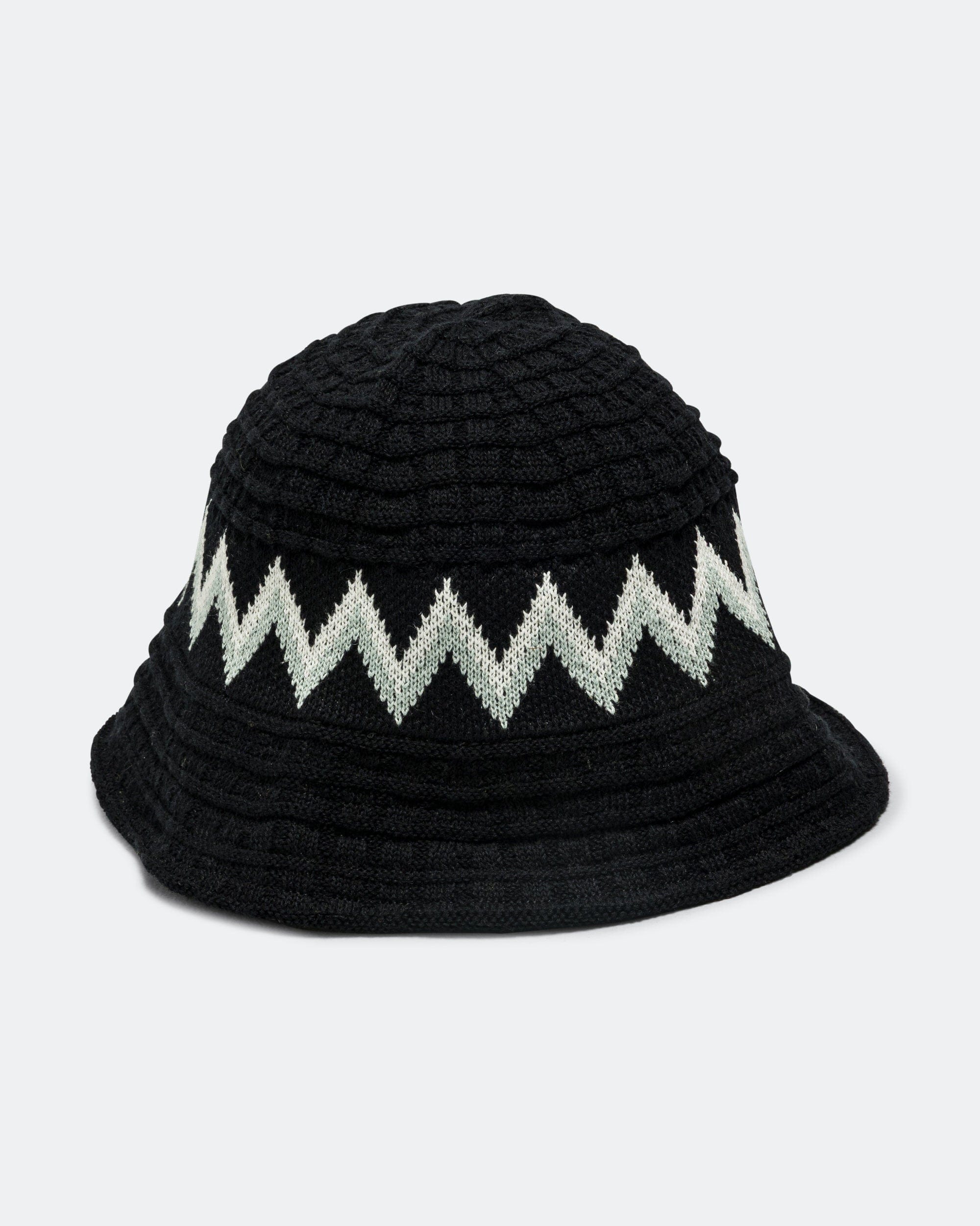 Found Feather Waffle Tulip Hat - Black