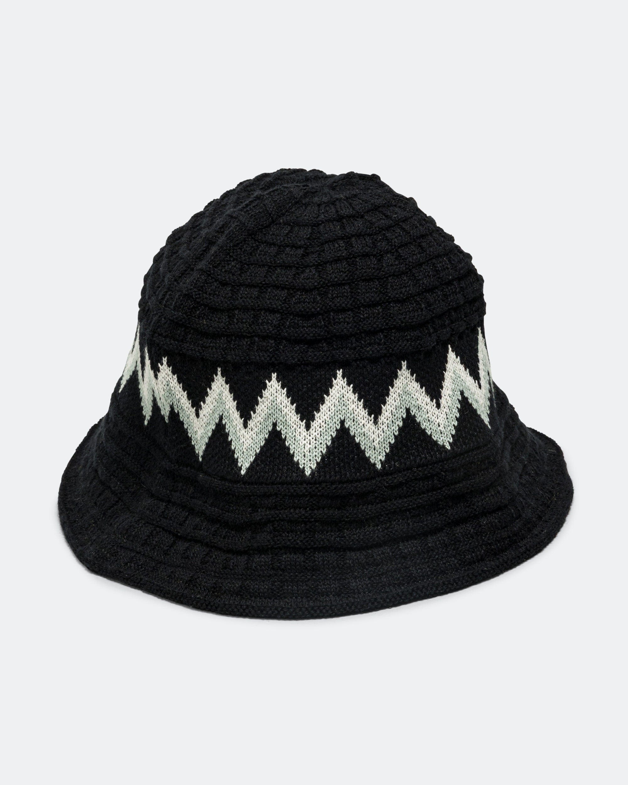 Found Feather Waffle Tulip Hat - Black