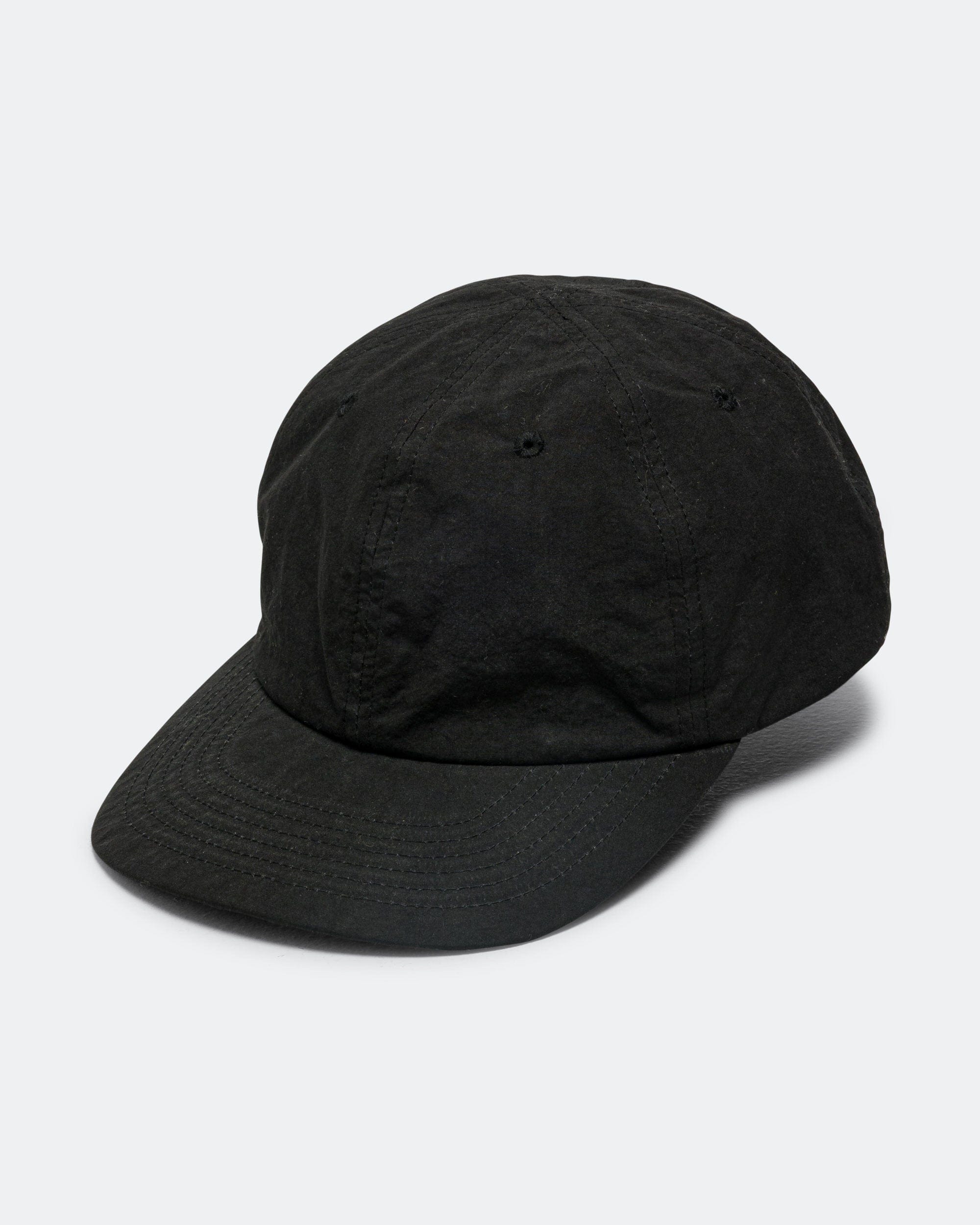 Found Feather 6 Panel Strap Back Cap - Black