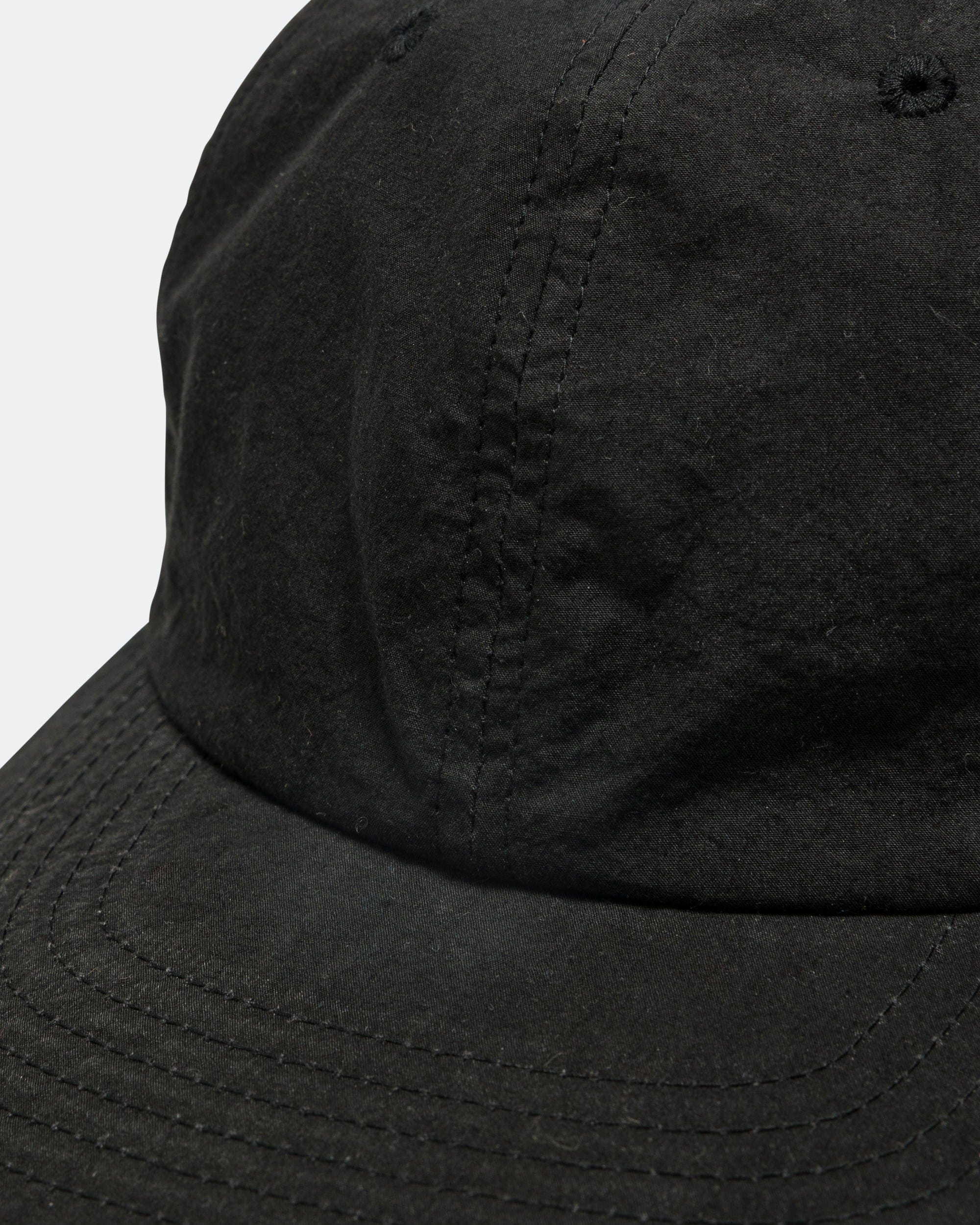 Found Feather 6 Panel Strap Back Cap - Black