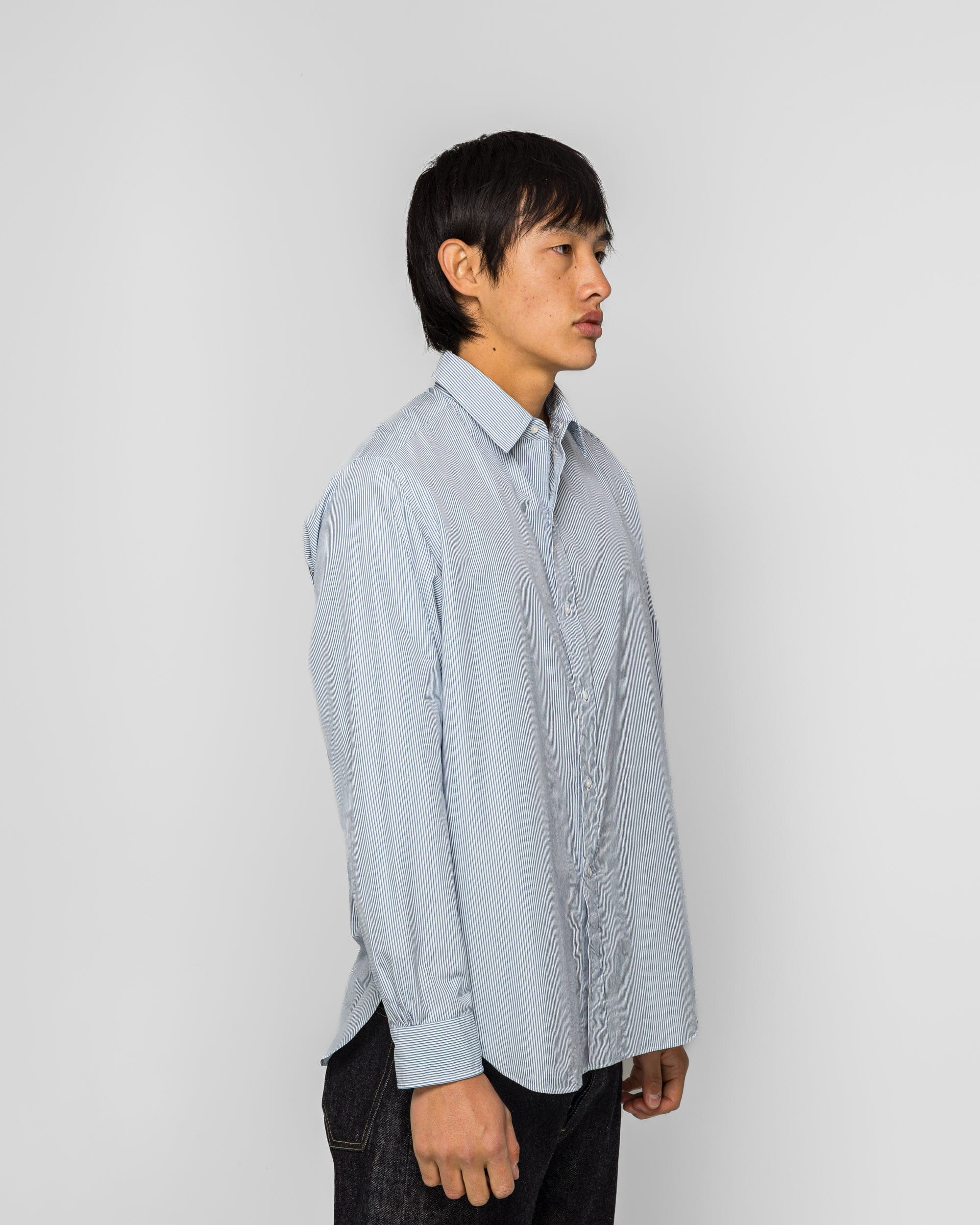 A.PRESSE Regular Collar Shirt - Navy