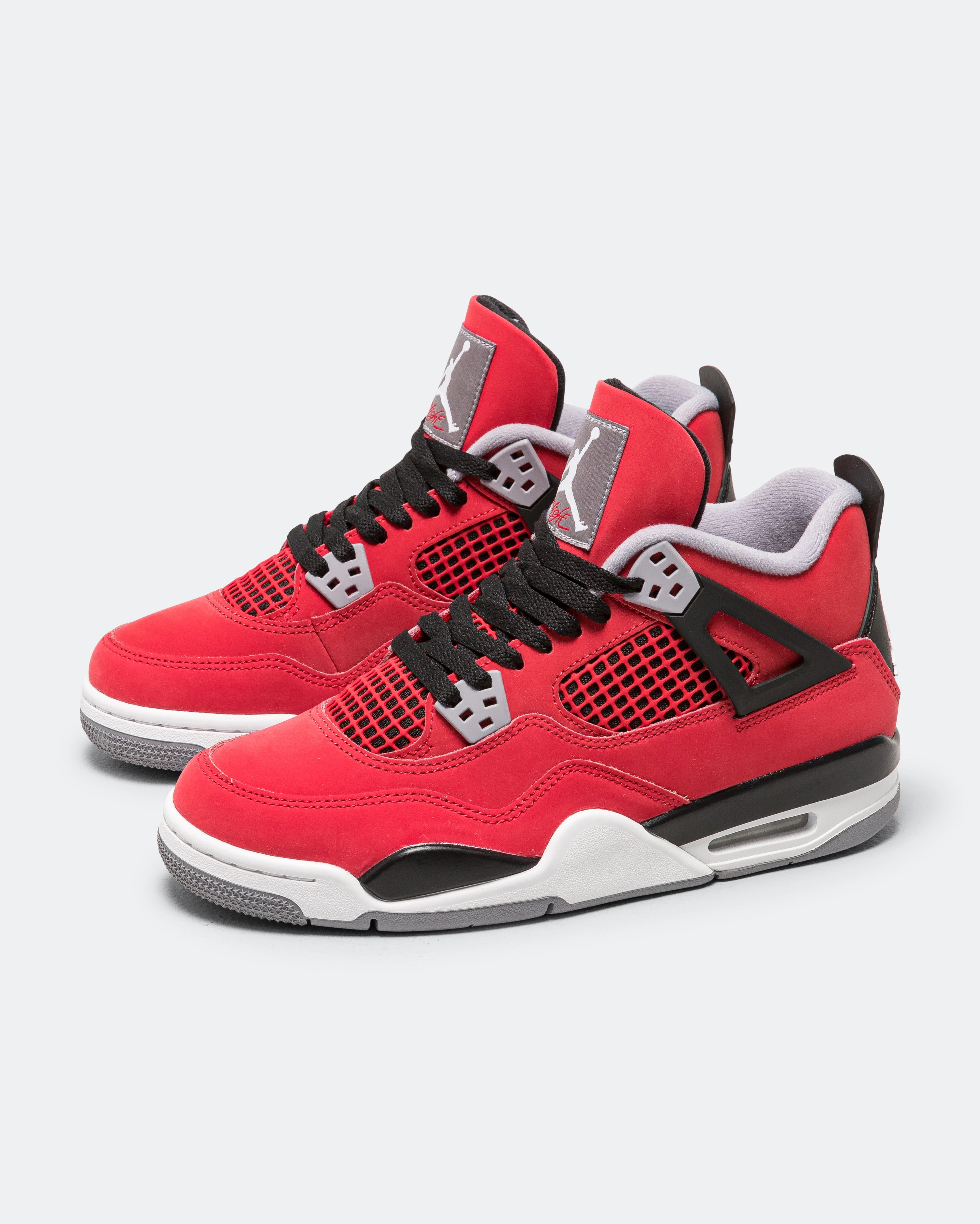 Air Jordan 4 Retro (GS) - Fire Red/White-Black-Cement Grey