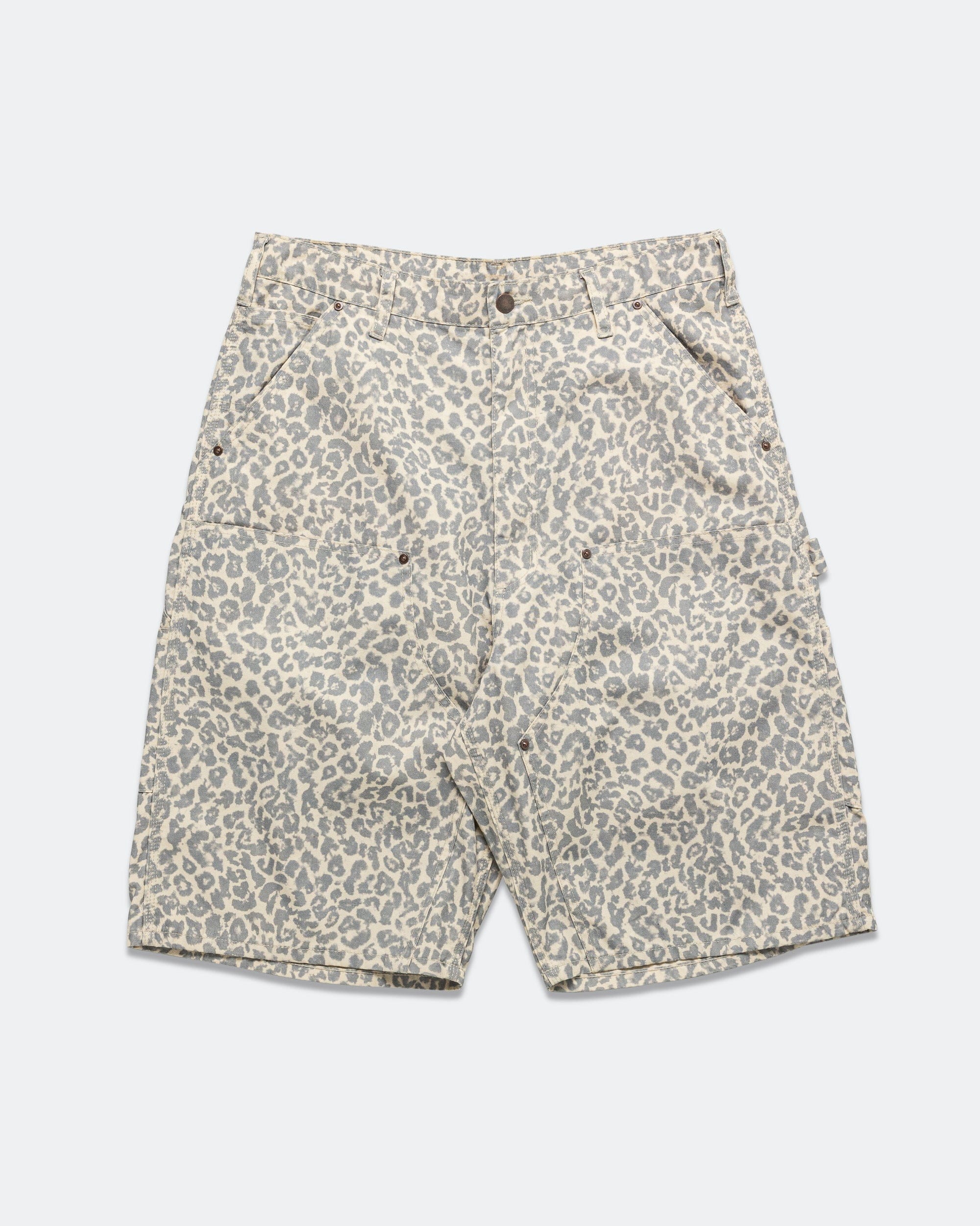 Beams Print Double Knee Shorts - Leopard