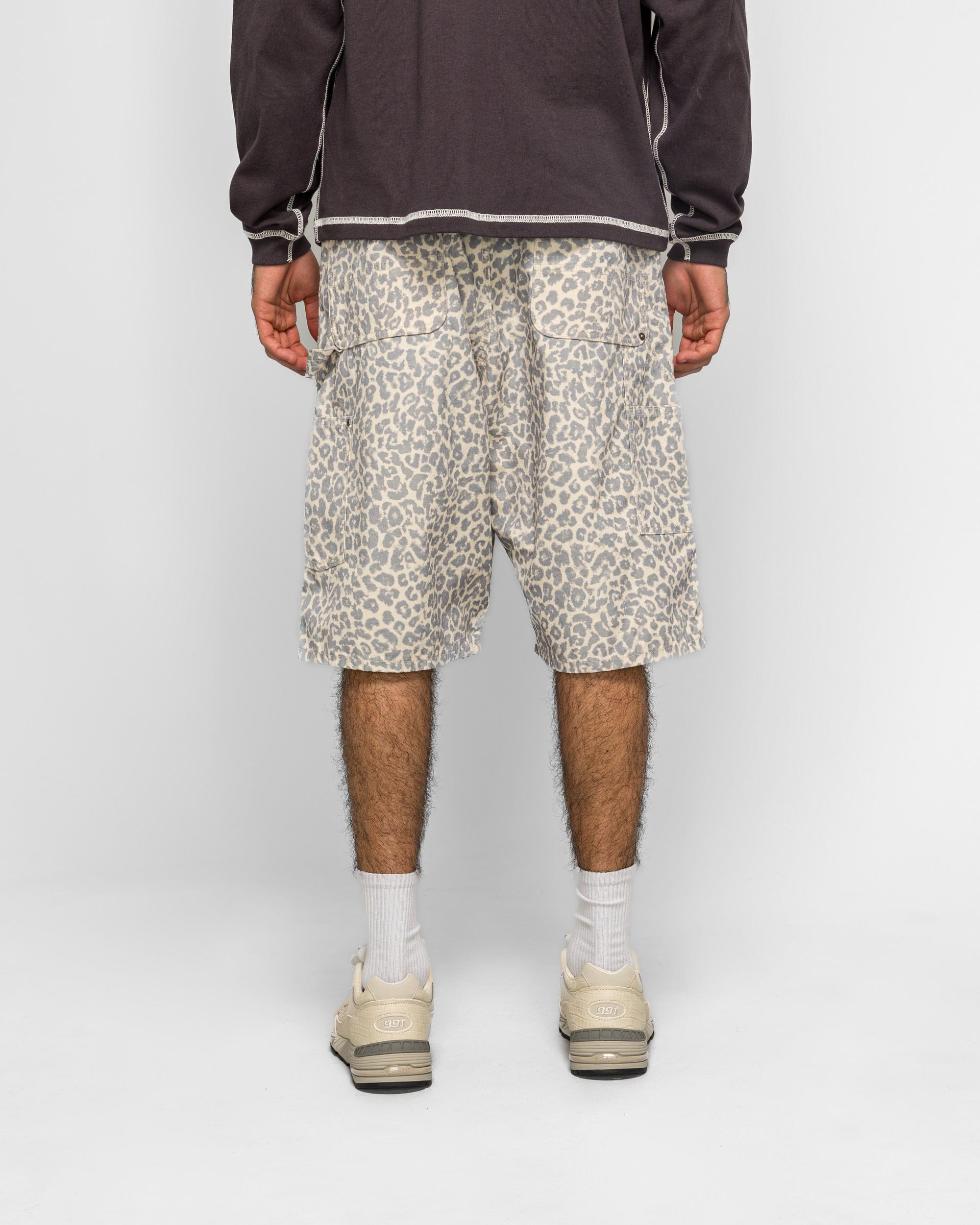 Beams Print Double Knee Shorts - Leopard
