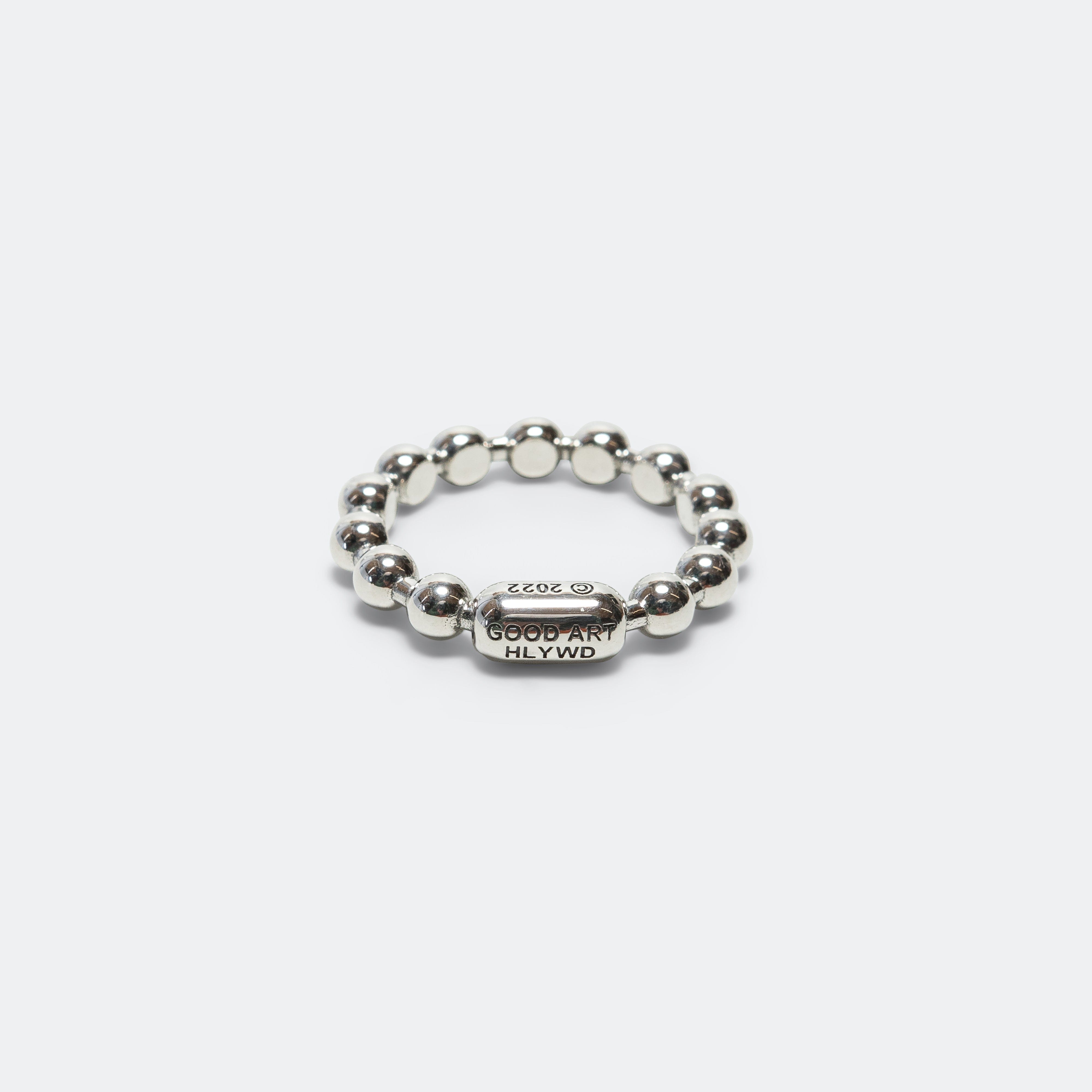 Good Art Hlywd Ball Chain Ring Smooth - A - 925 Silver
