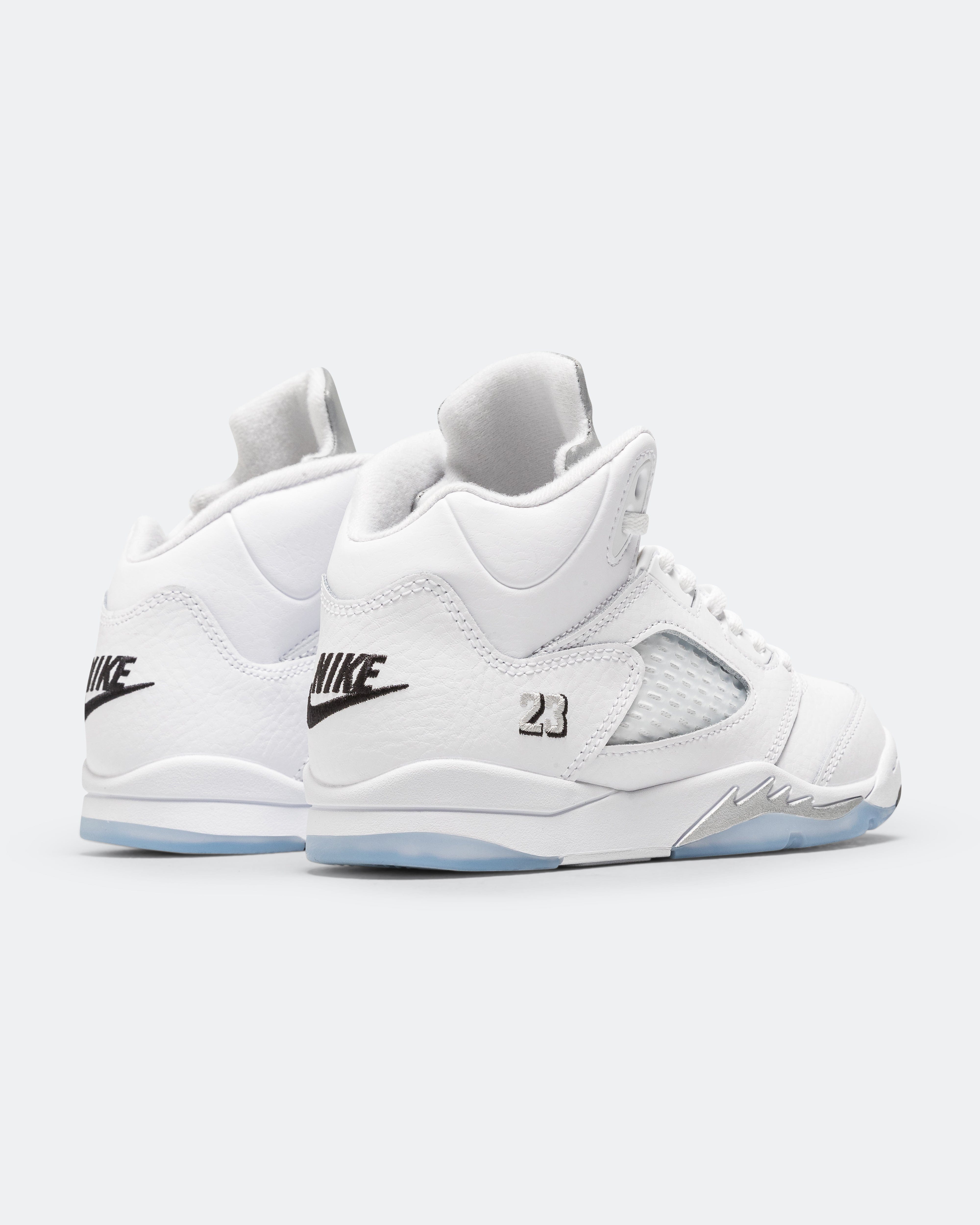 Air Jordan Jordan 5 Retro (PS) - White/Black-Metallic Silver