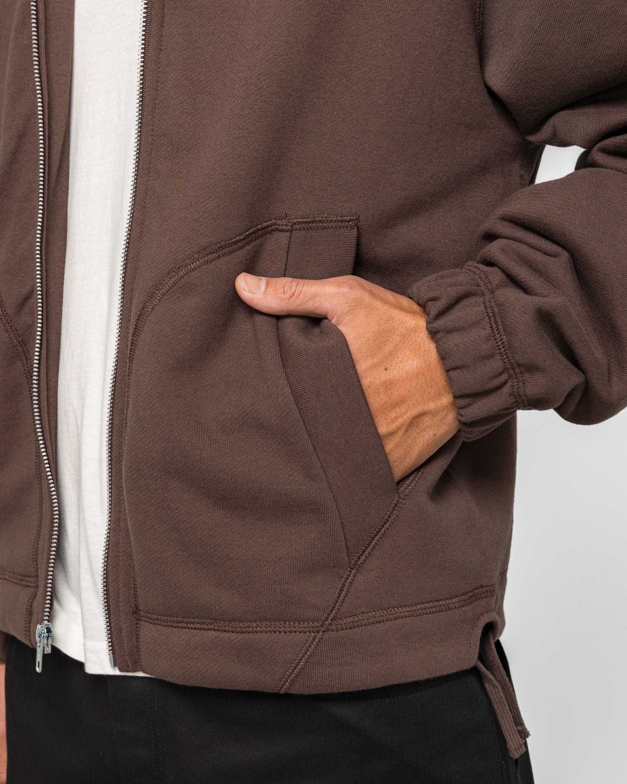 Colin Meredith Knot Zip Sweater - Brown