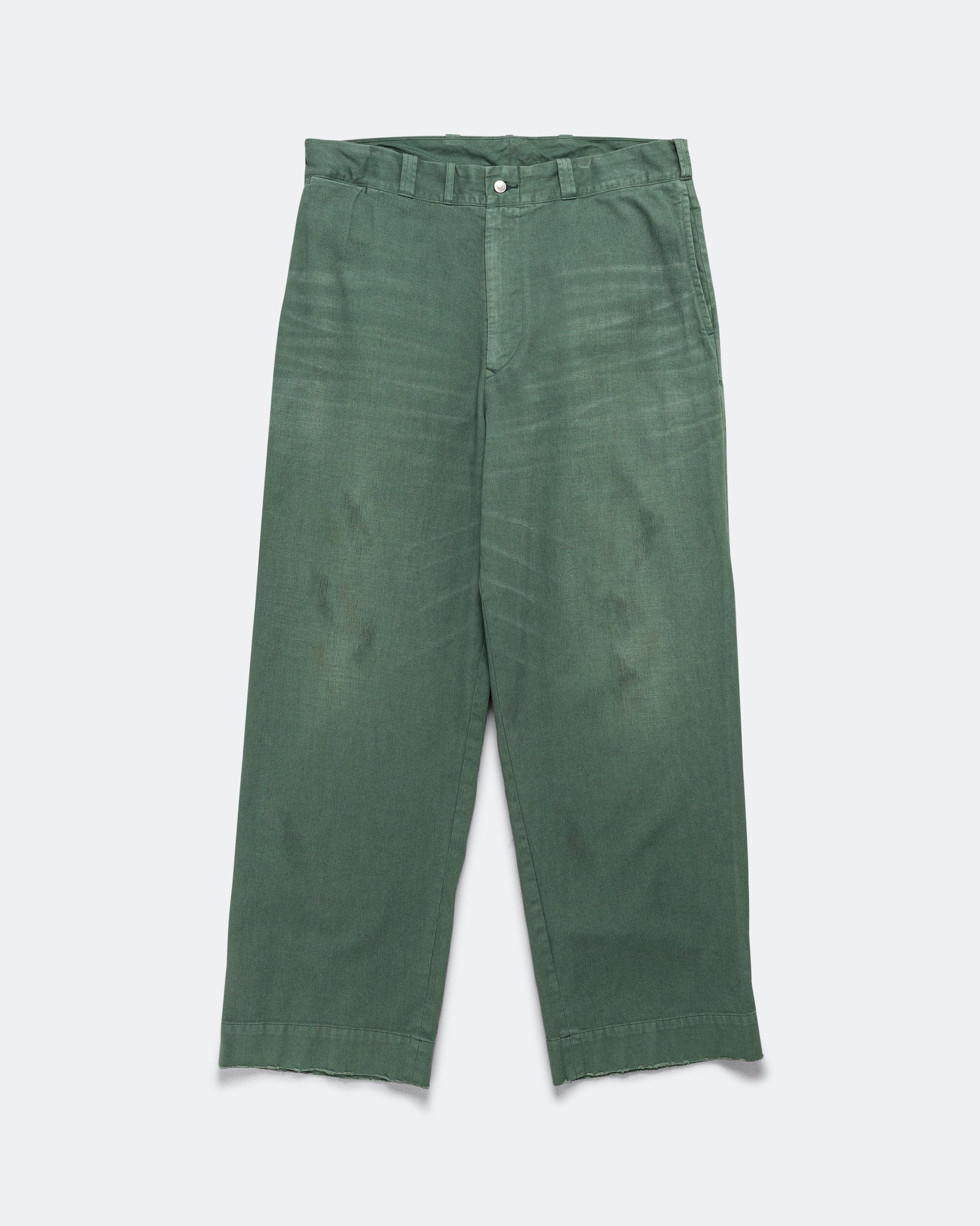 A.PRESSE Vintage Twill Work Pants - Green