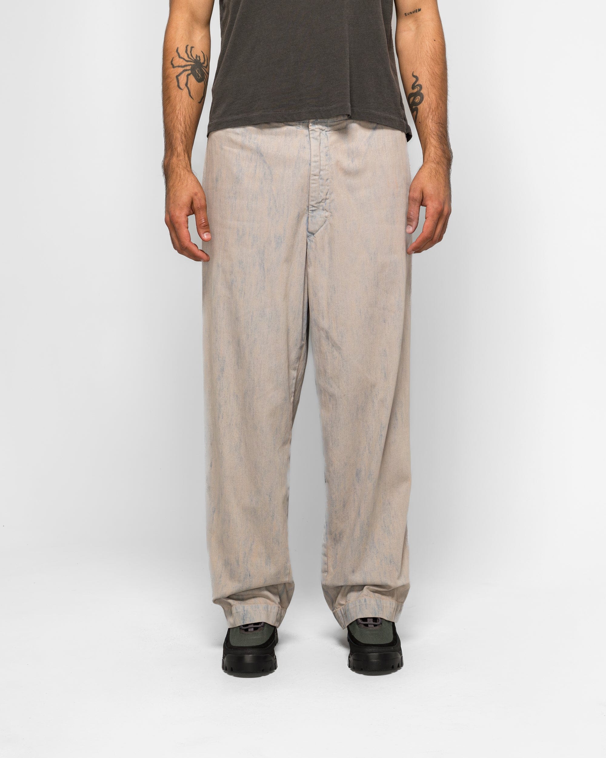 A.PRESSE Vintage Prisoner Denim Pants - Bleach