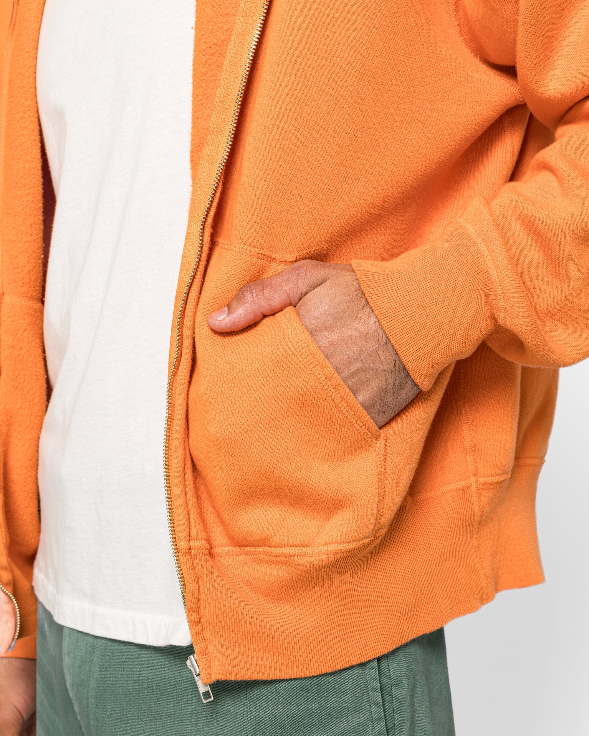 Unlikely Raglan Zip Hoodie - Orange