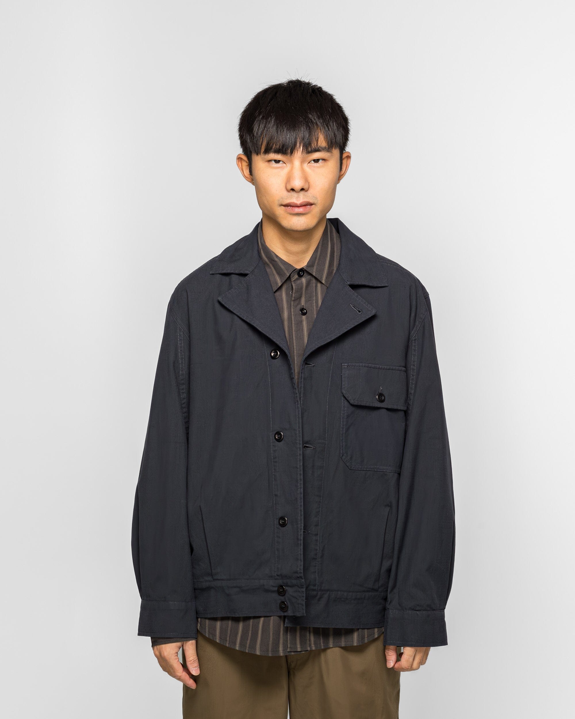 MHL. Utility Jacket - Ink Washed Cotton Ripstop