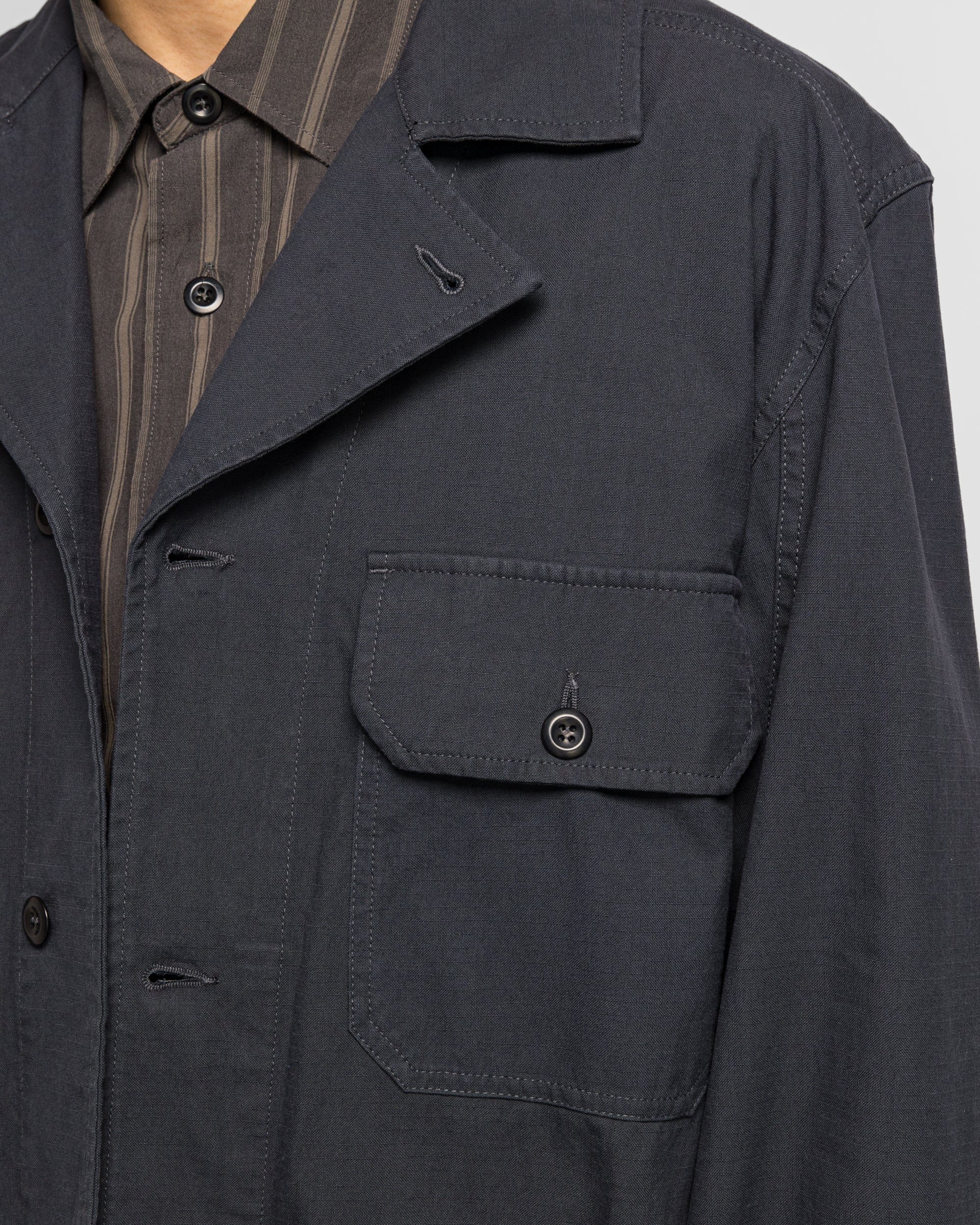 MHL. Utility Jacket - Ink Washed Cotton Ripstop