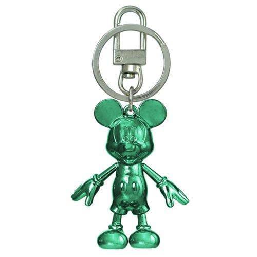 Monogram Mickey Mouse May Emerald Pewter Dangle Key Chain