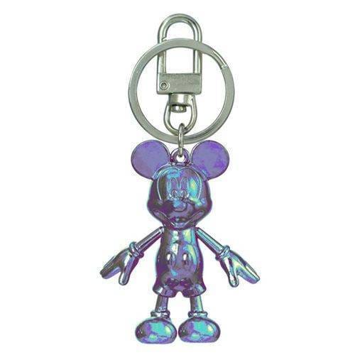 Monogram Mickey Mouse October Opal Pewter Dangle Key Chain
