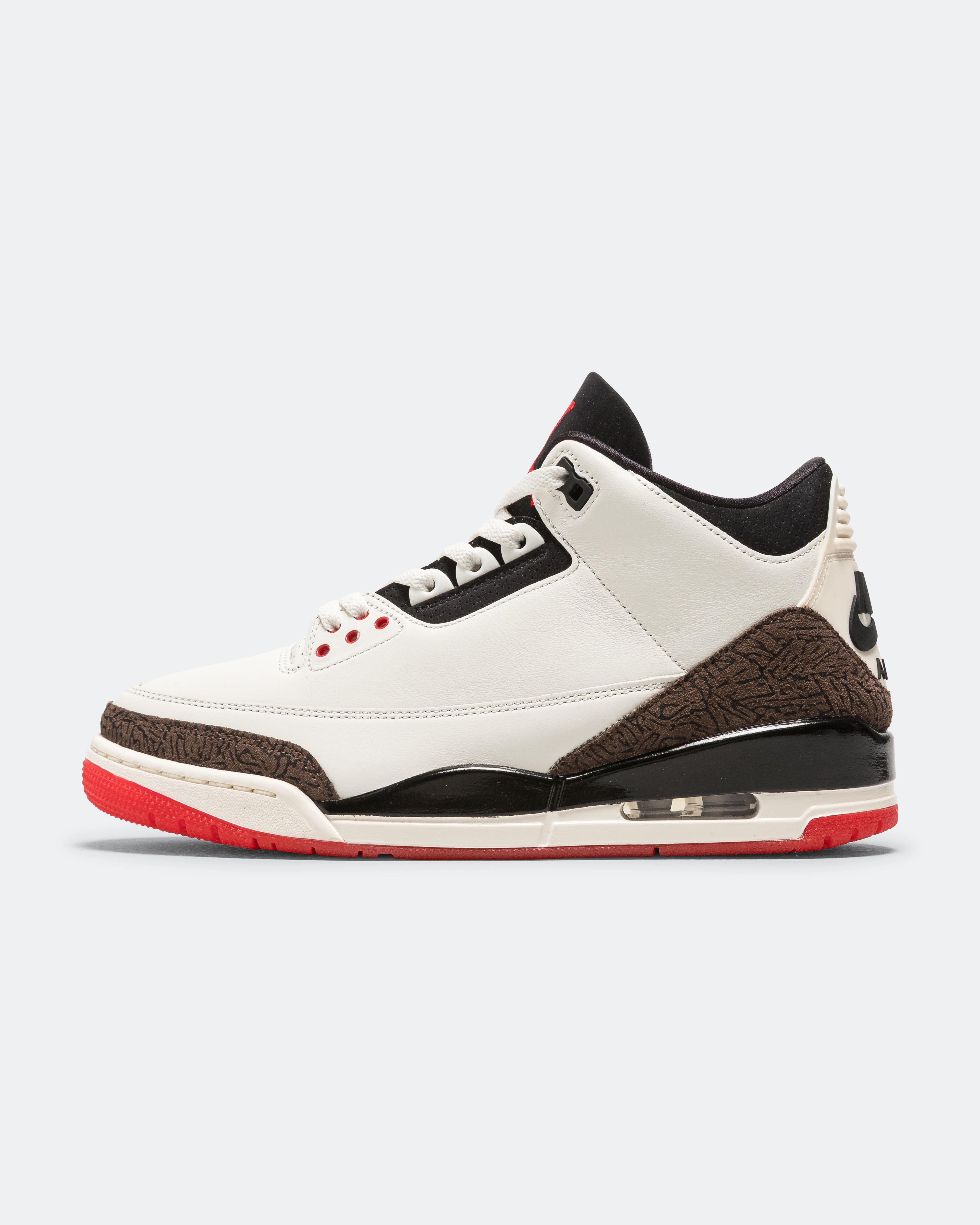 Air Jordan 3 Retro OG - Sail/Black-University Red-Pale Ivory