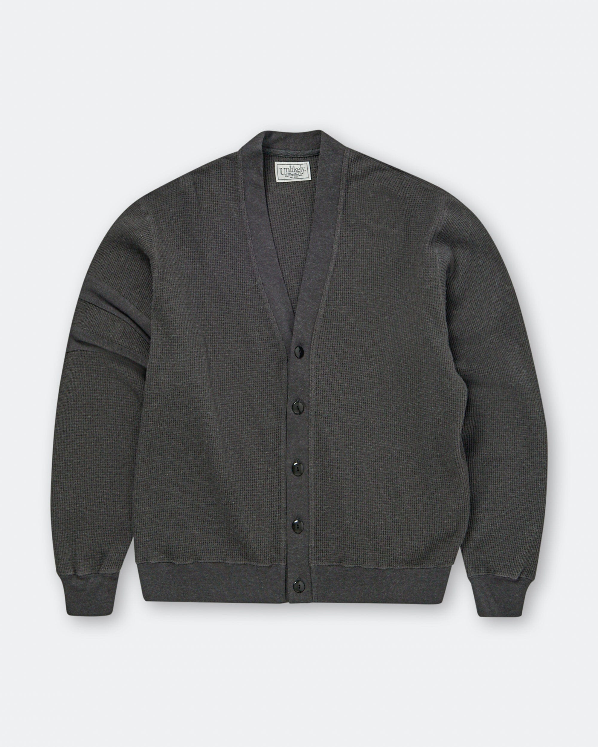 Unlikely Thermal Cardigan - Top Grey