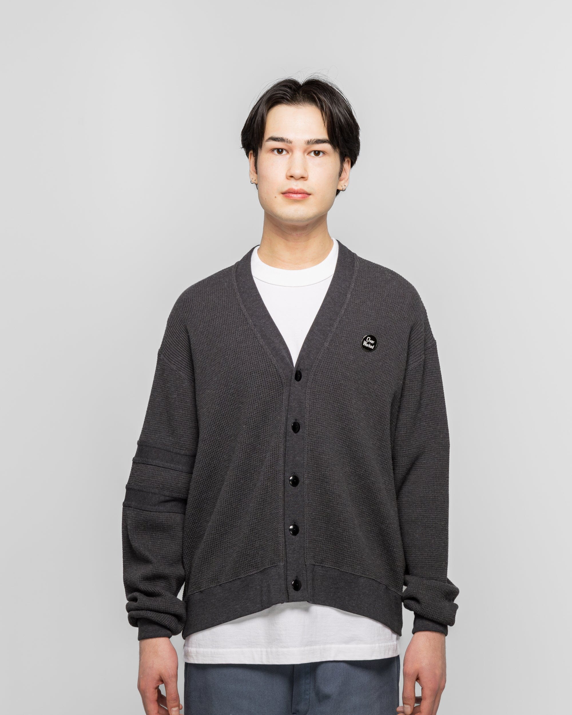Unlikely Thermal Cardigan - Top Grey