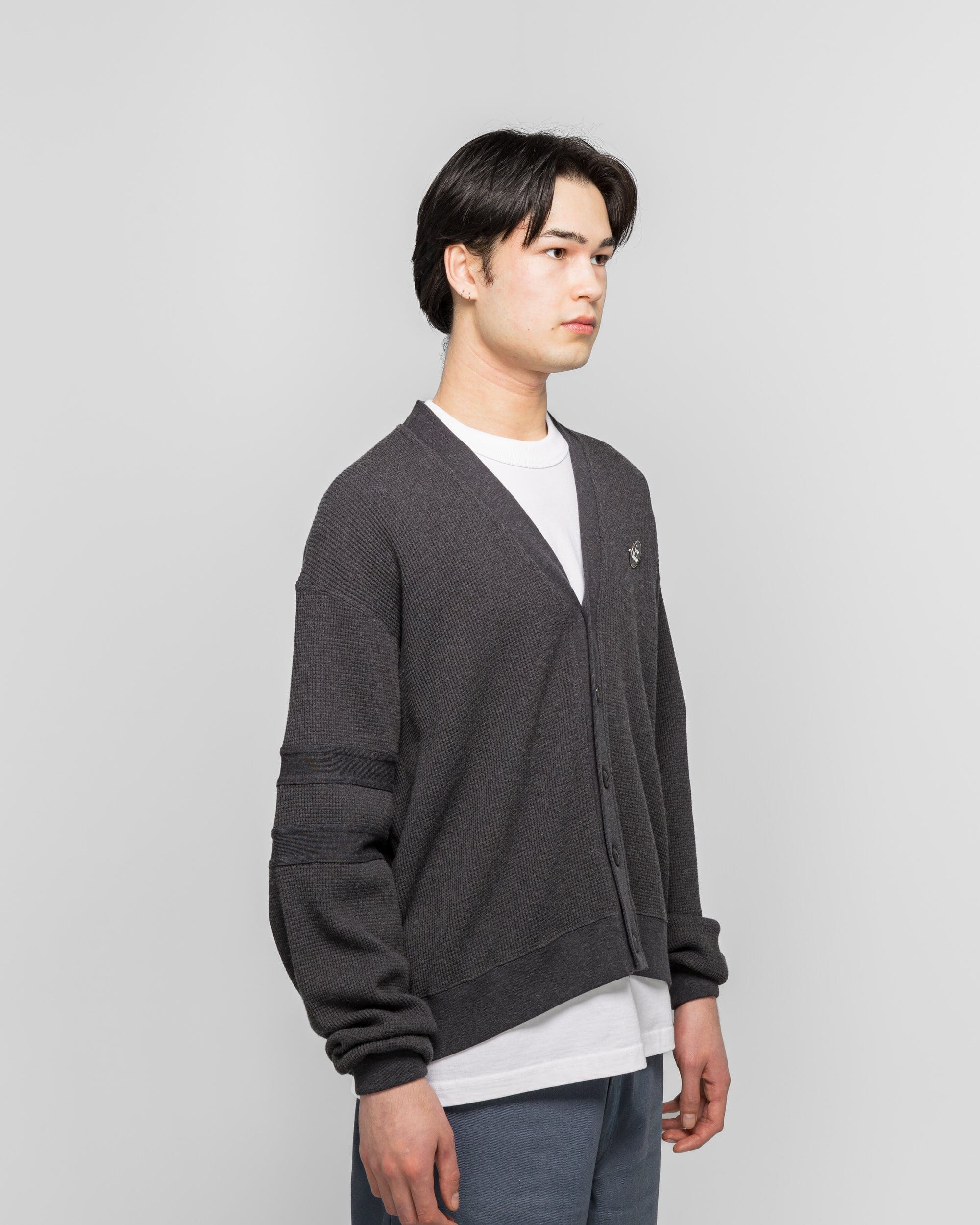 Unlikely Thermal Cardigan - Top Grey